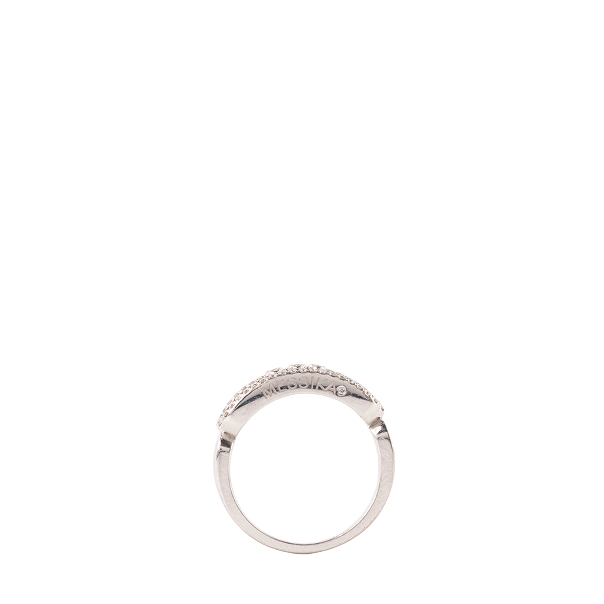 MESSIKA - Bague Pavée Baby Move Messika ornée de diamants et or blanc (T52)