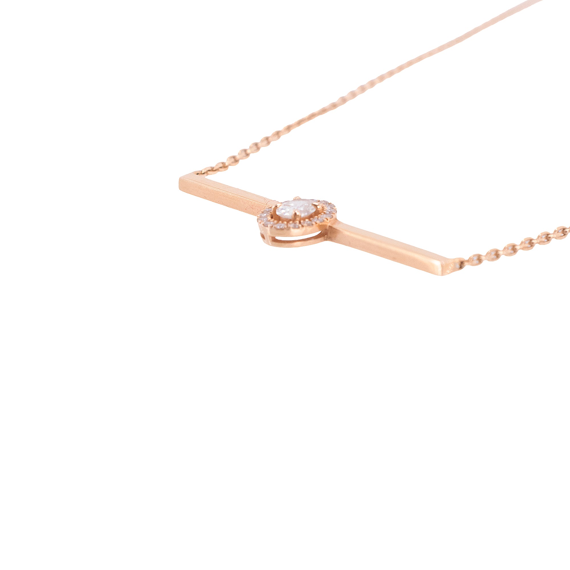 MESSIKA - Messika Glam'azone necklace in rose gold adorned with diamonds