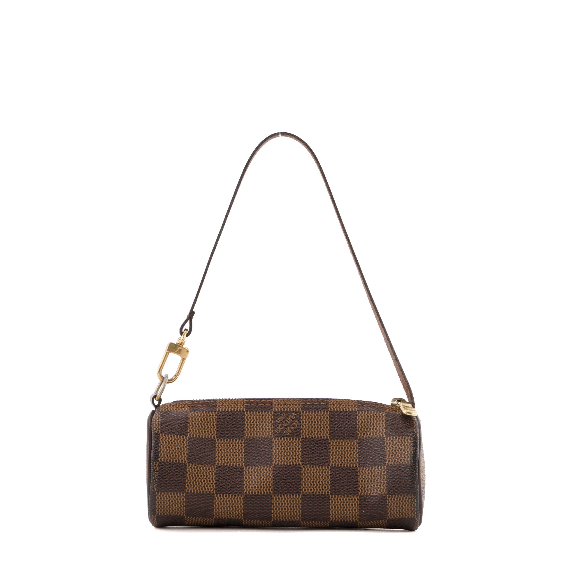LOUIS VUITTON - Sac à main Papillon mini Louis Vuitton en toile damier ébène vintage
