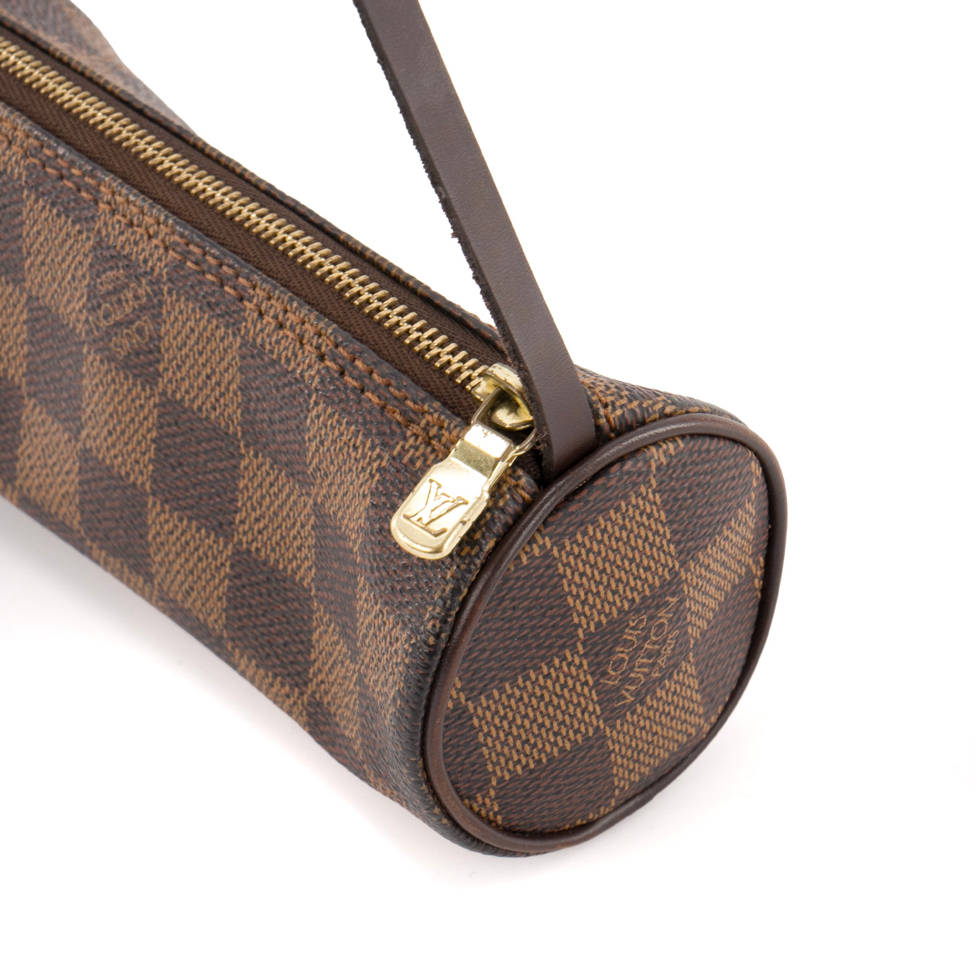 LOUIS VUITTON - Sac à main Papillon mini Louis Vuitton en toile damier ébène vintage