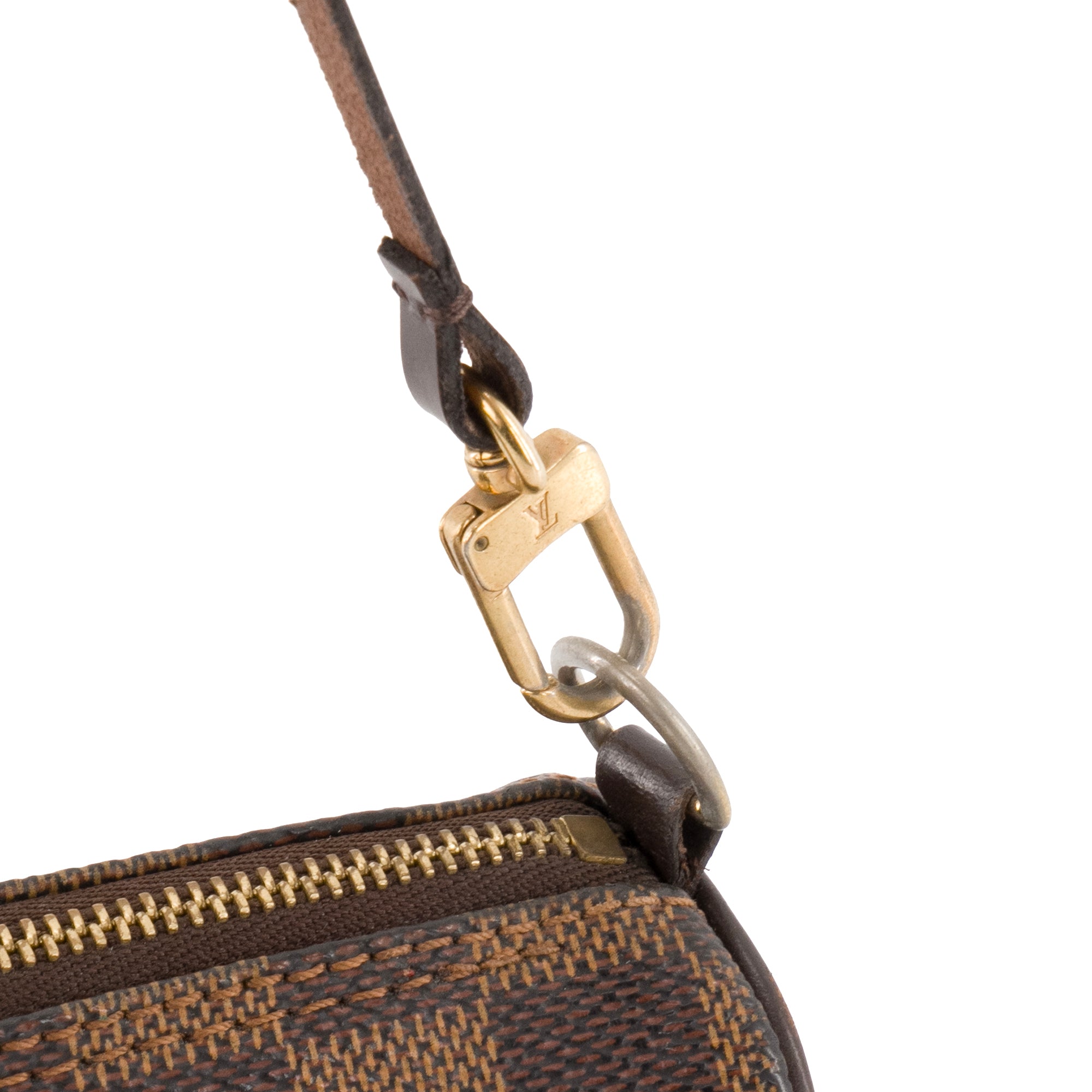 LOUIS VUITTON - Sac à main Papillon mini Louis Vuitton en toile damier ébène vintage