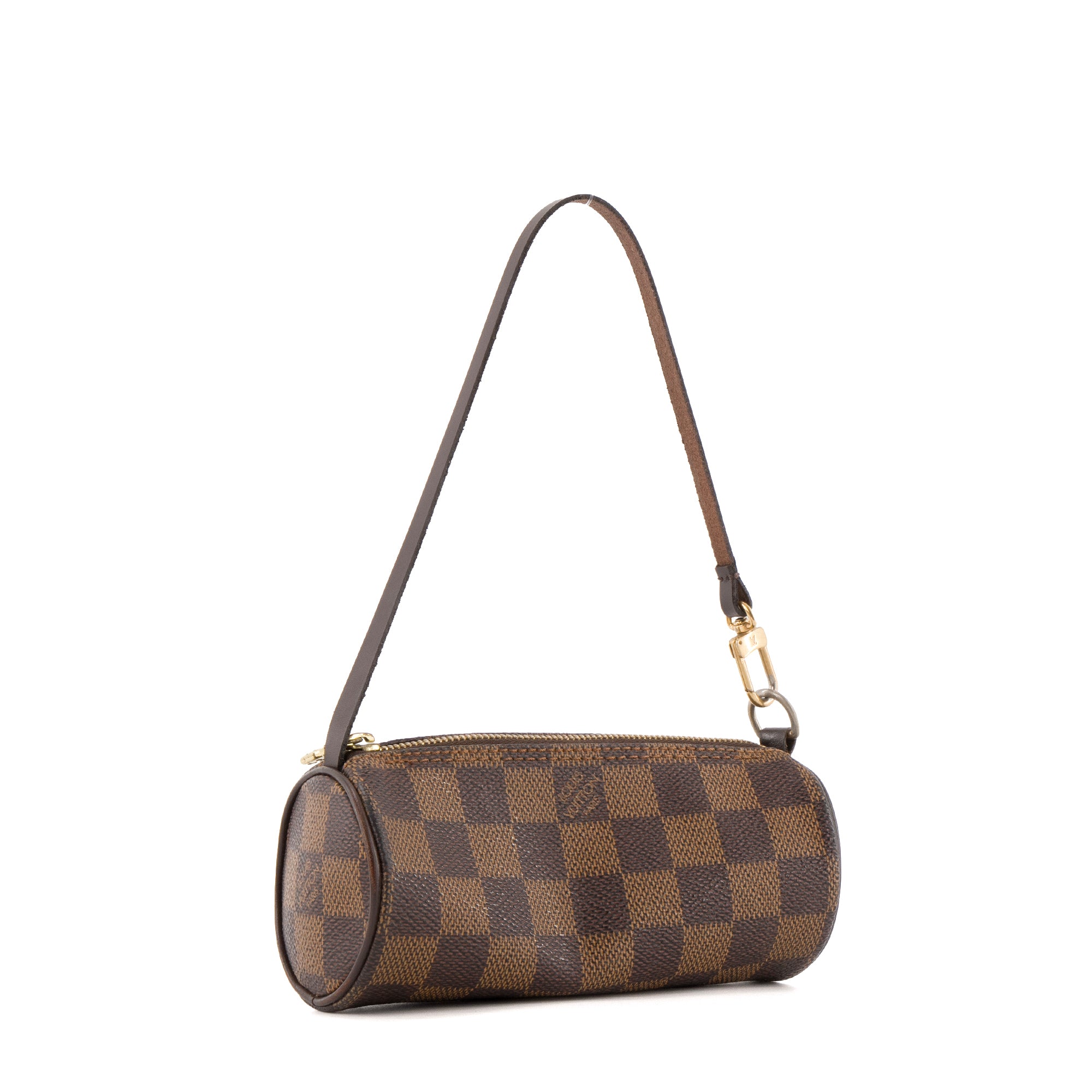 LOUIS VUITTON - Sac à main Papillon mini Louis Vuitton en toile damier ébène vintage