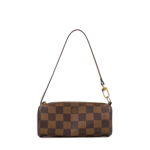 LOUIS VUITTON - Sac à main Papillon mini Louis Vuitton en toile damier ébène vintage