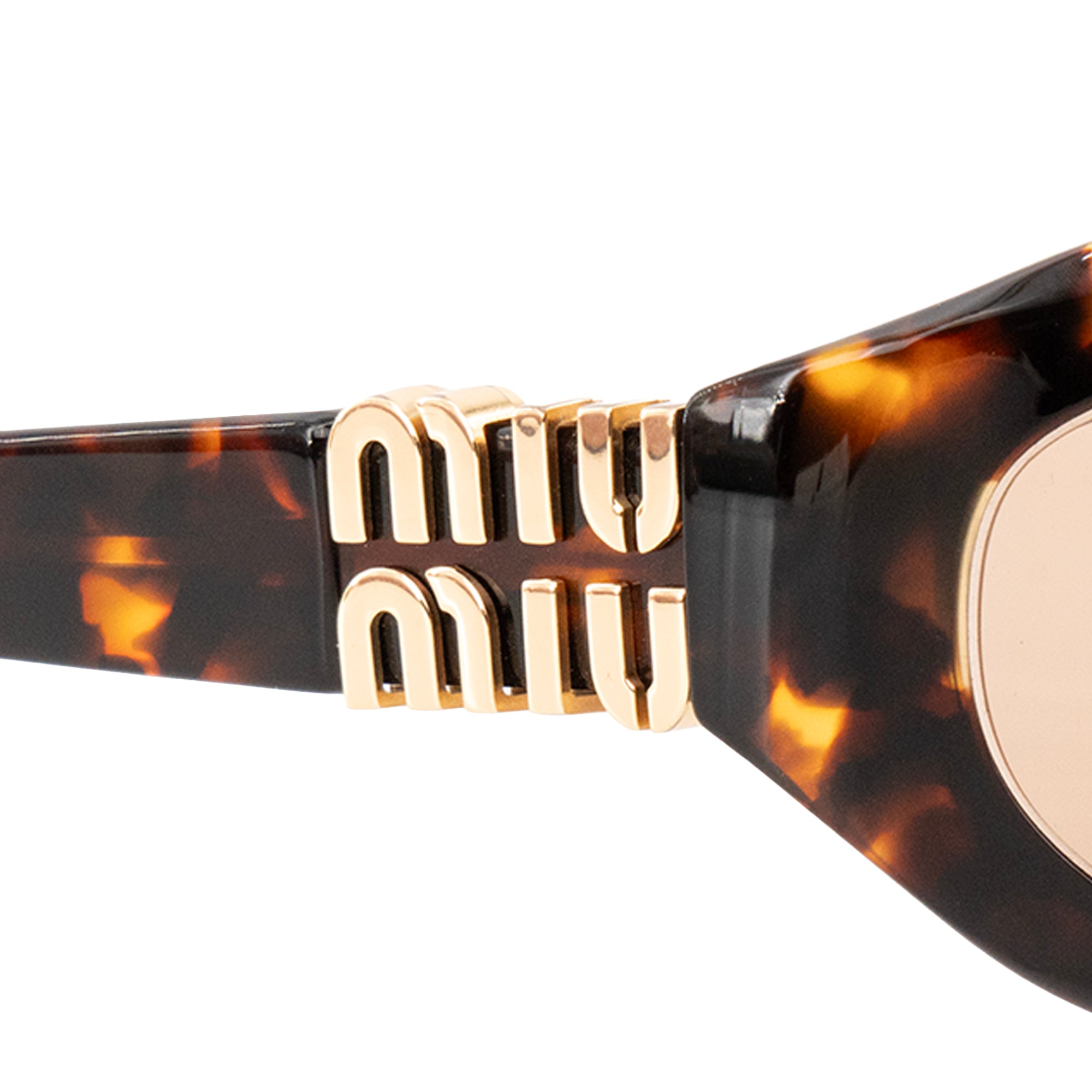 MIU MIU - Lunettes de soleil Miu Miu en acétate et écailles marron