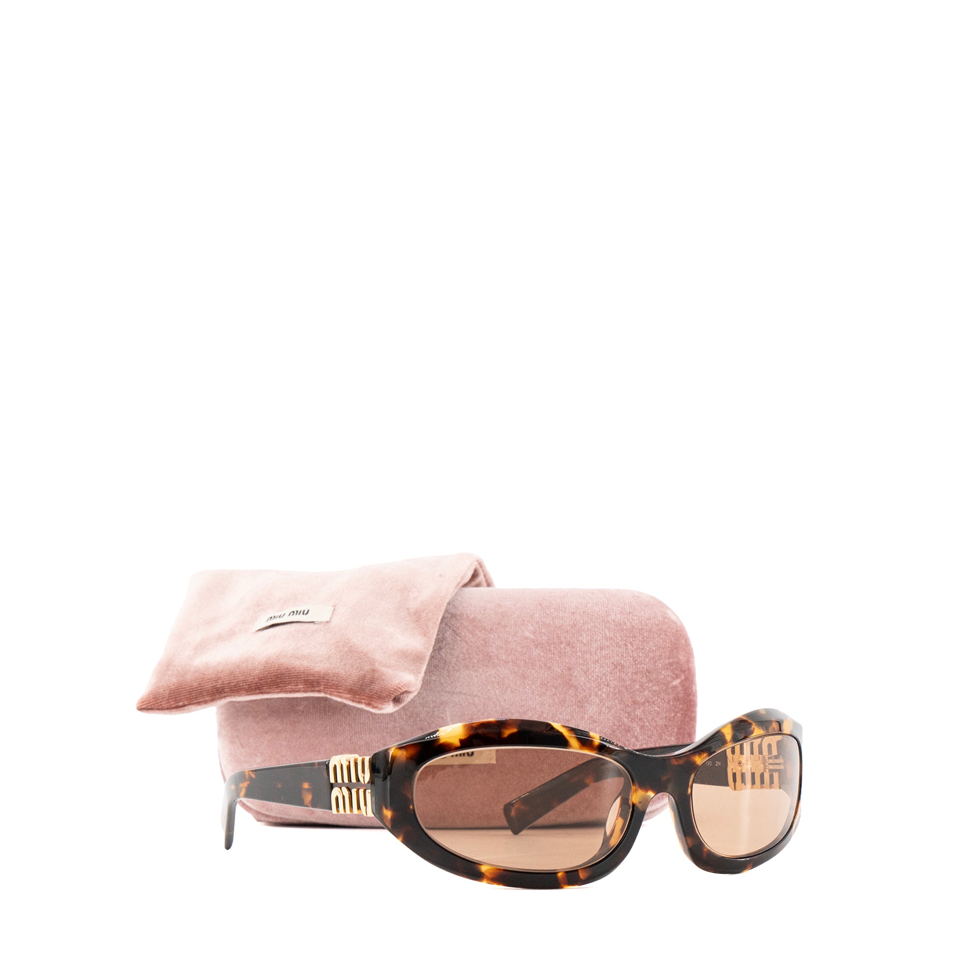 MIU MIU - Lunettes de soleil Miu Miu en acétate et écailles marron