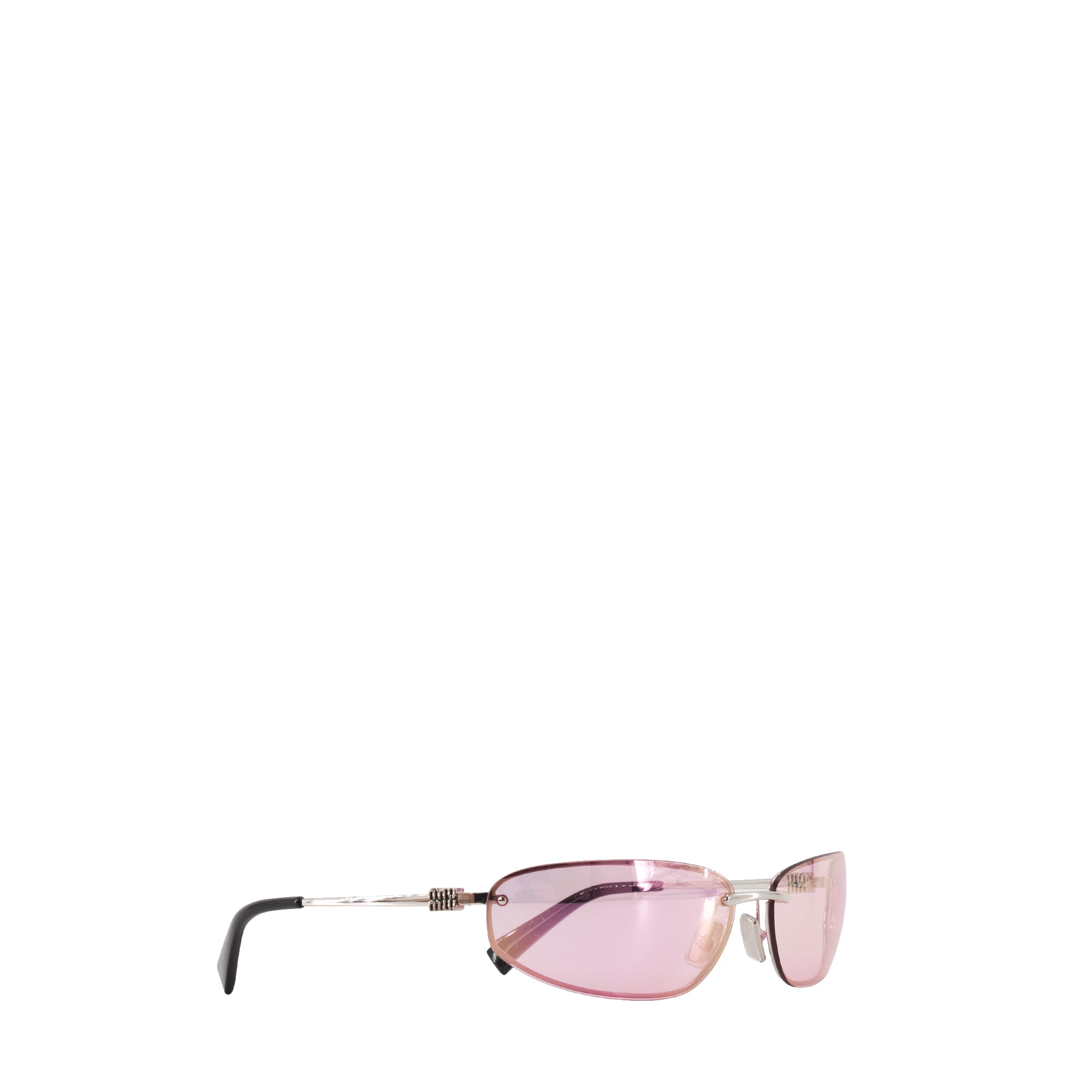 MIU MIU - Lunettes de soleil SMU A50 Miu Miu en métal argenté