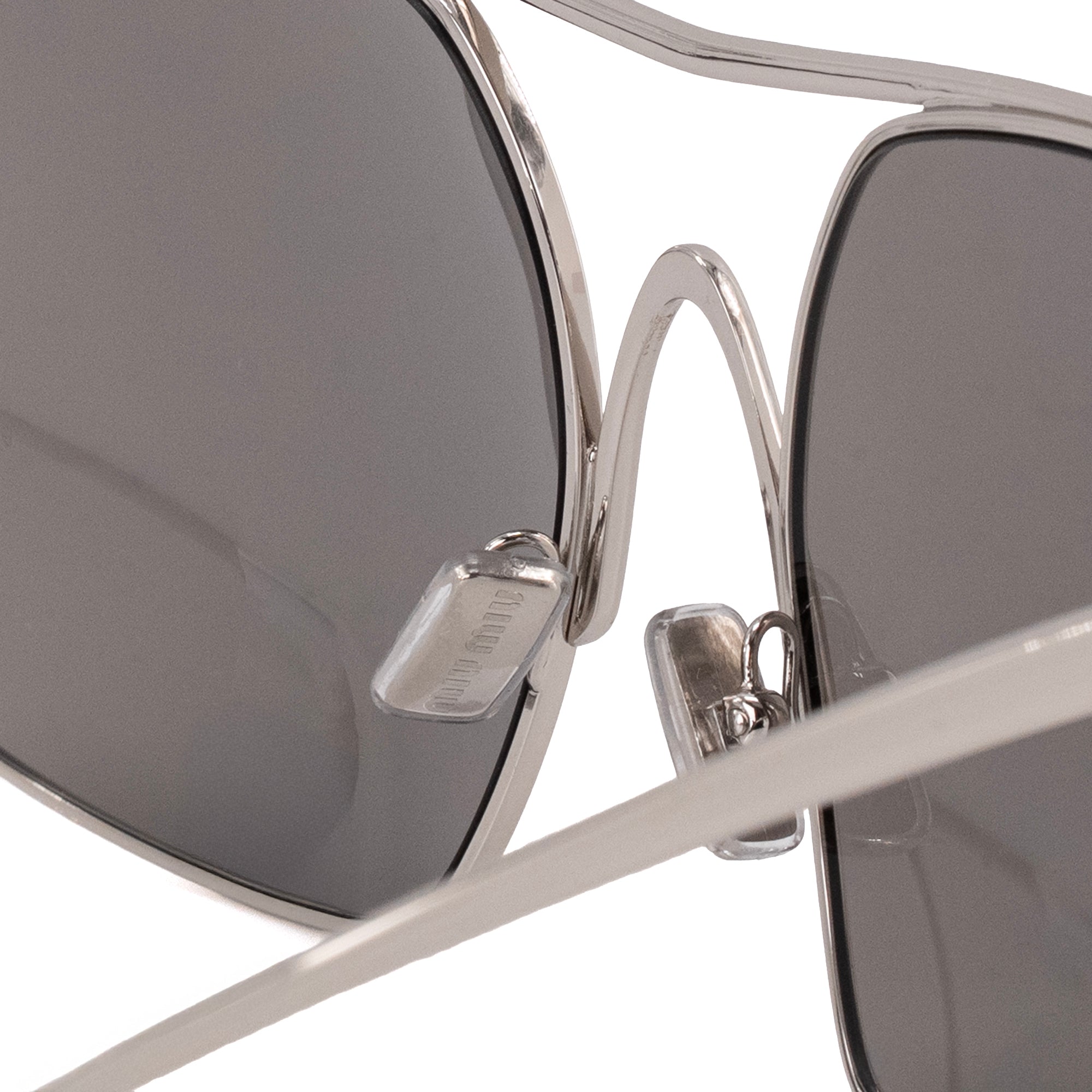 MIU MIU - Lunettes de soleil SMU A55 Miu Miu en métal argenté