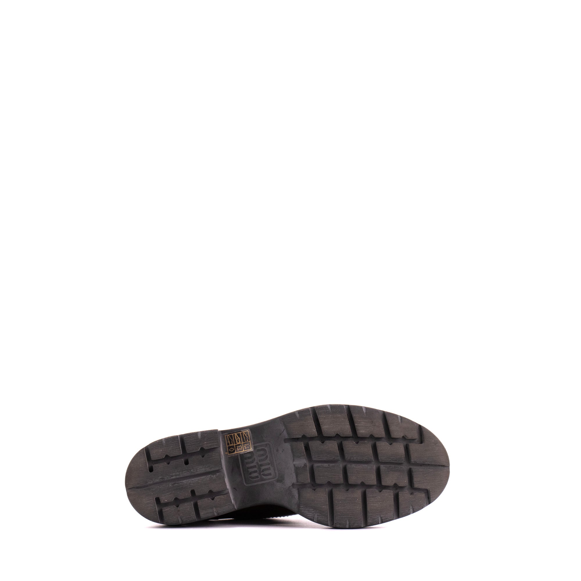 MIU MIU - Mocassins à lacets Miu Miu en cuir fumé marron (T37,5)