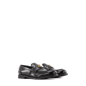 MIU MIU - Mocassins Miu Miu en cuir brossé noir (T37)