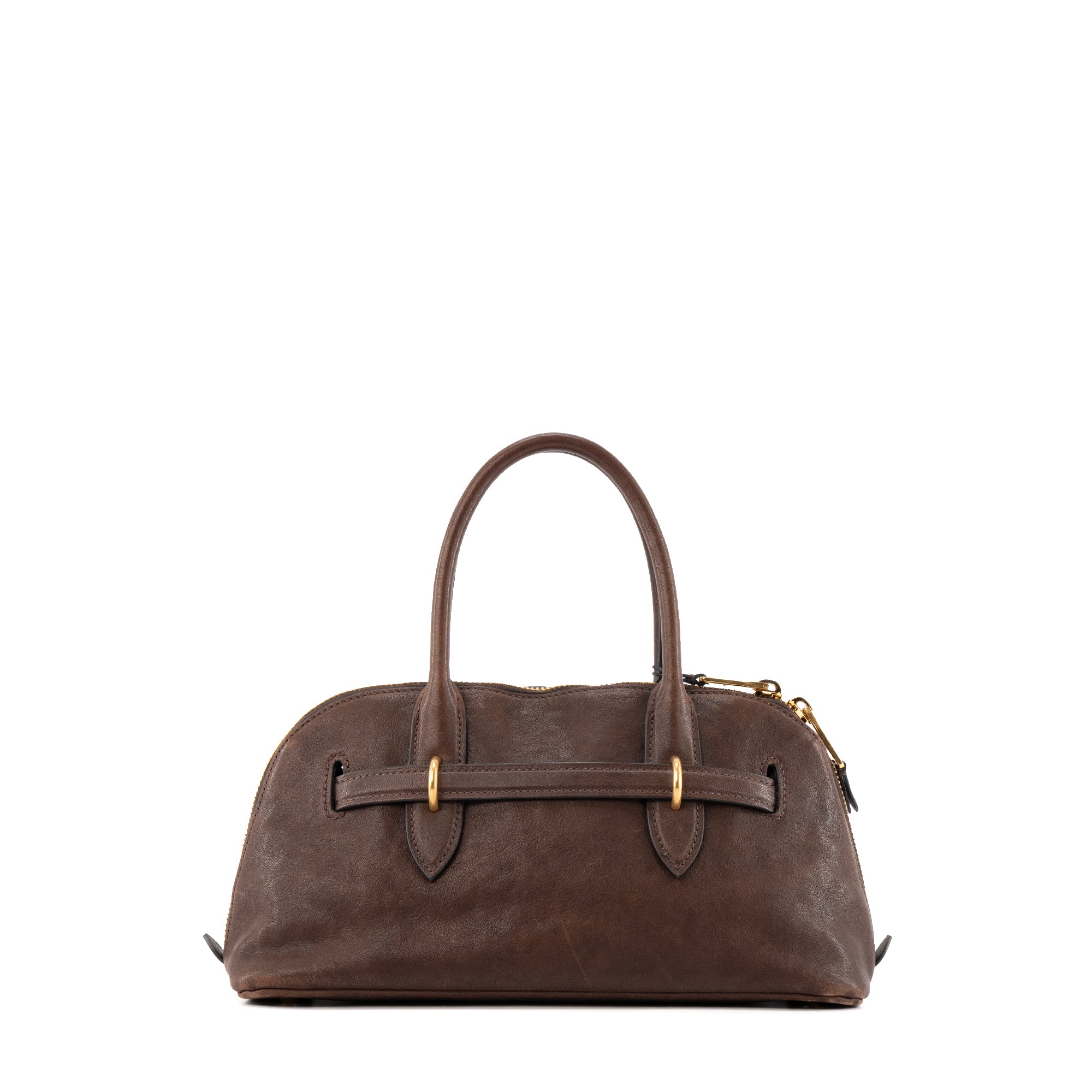 MIU MIU - Sac à main Aventure Miu MIu en cuir nappa marron