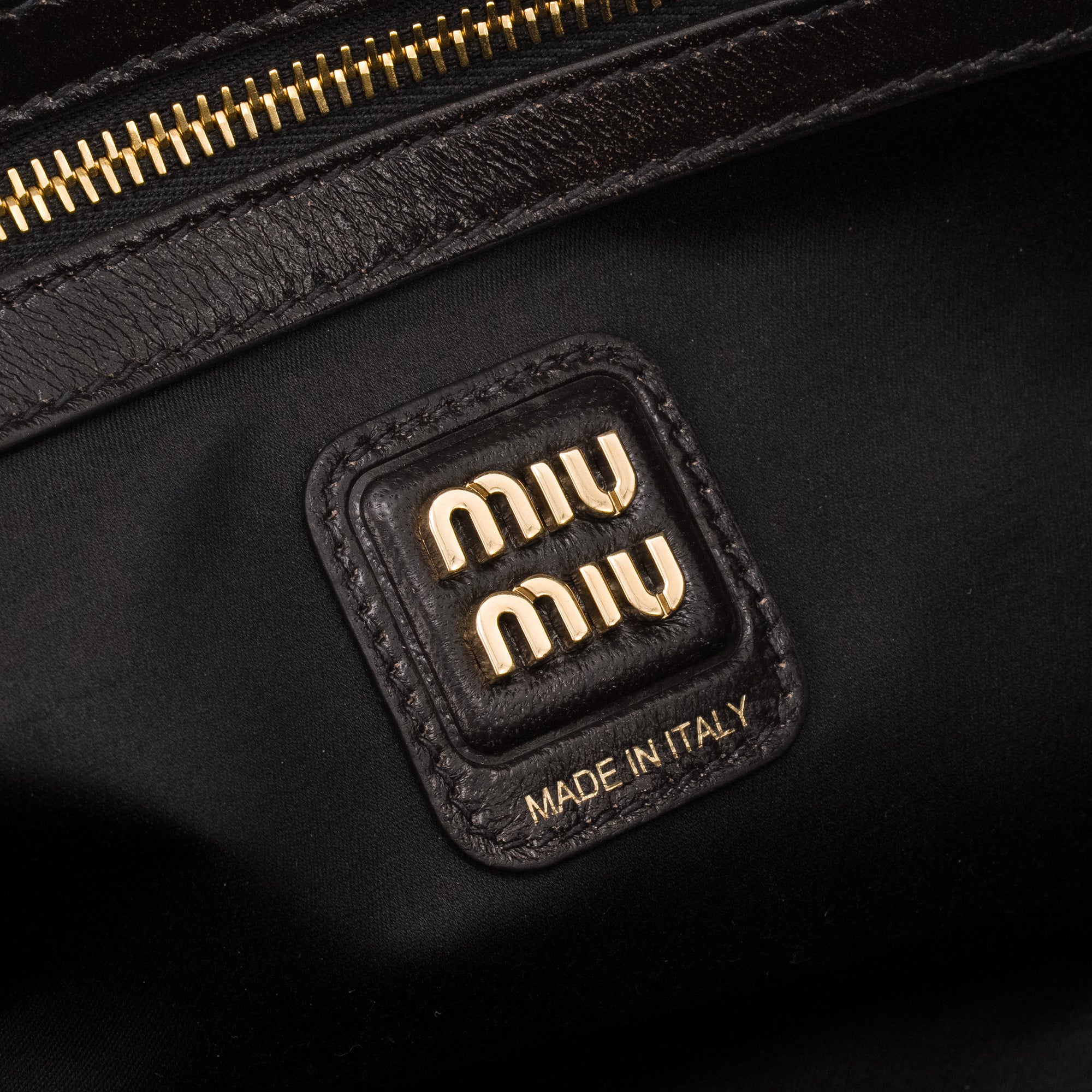 MIU MIU - Sac Beau MiuMiu en cuir nappa marron