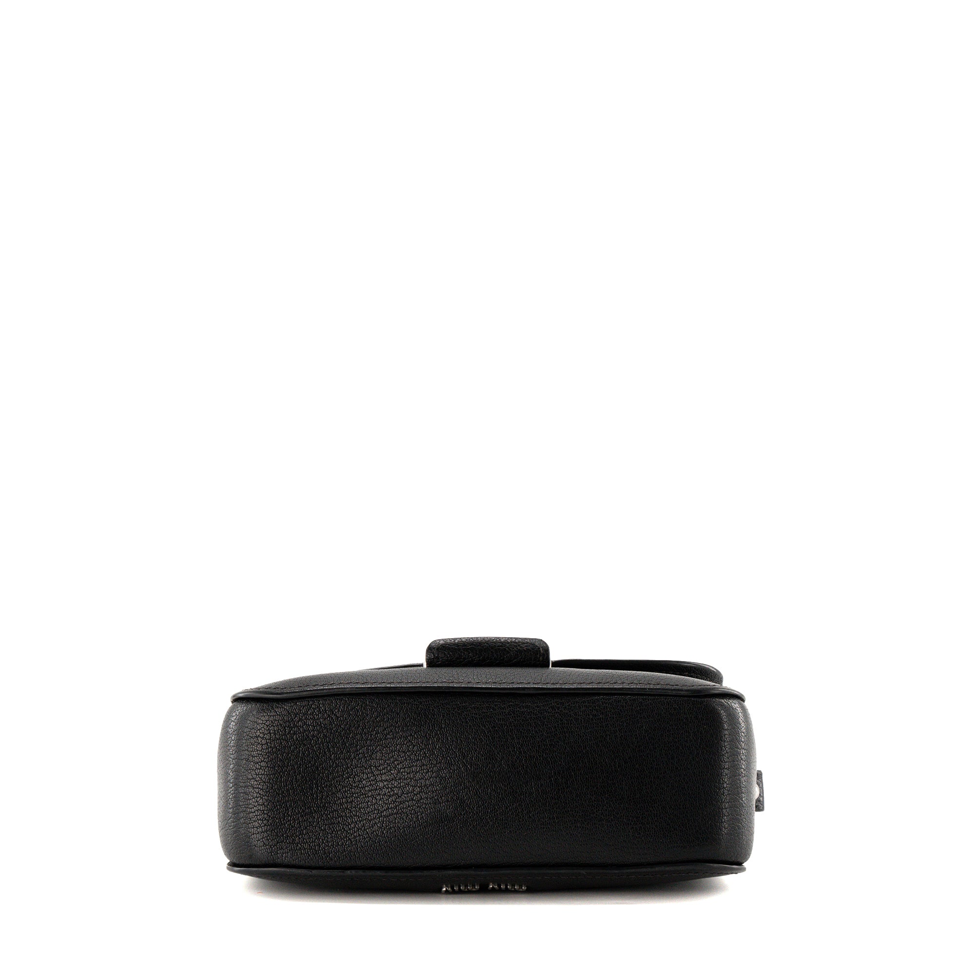 MIUMIU - Sac à bandoulière Madras Miu Miu en cuir grainé noir