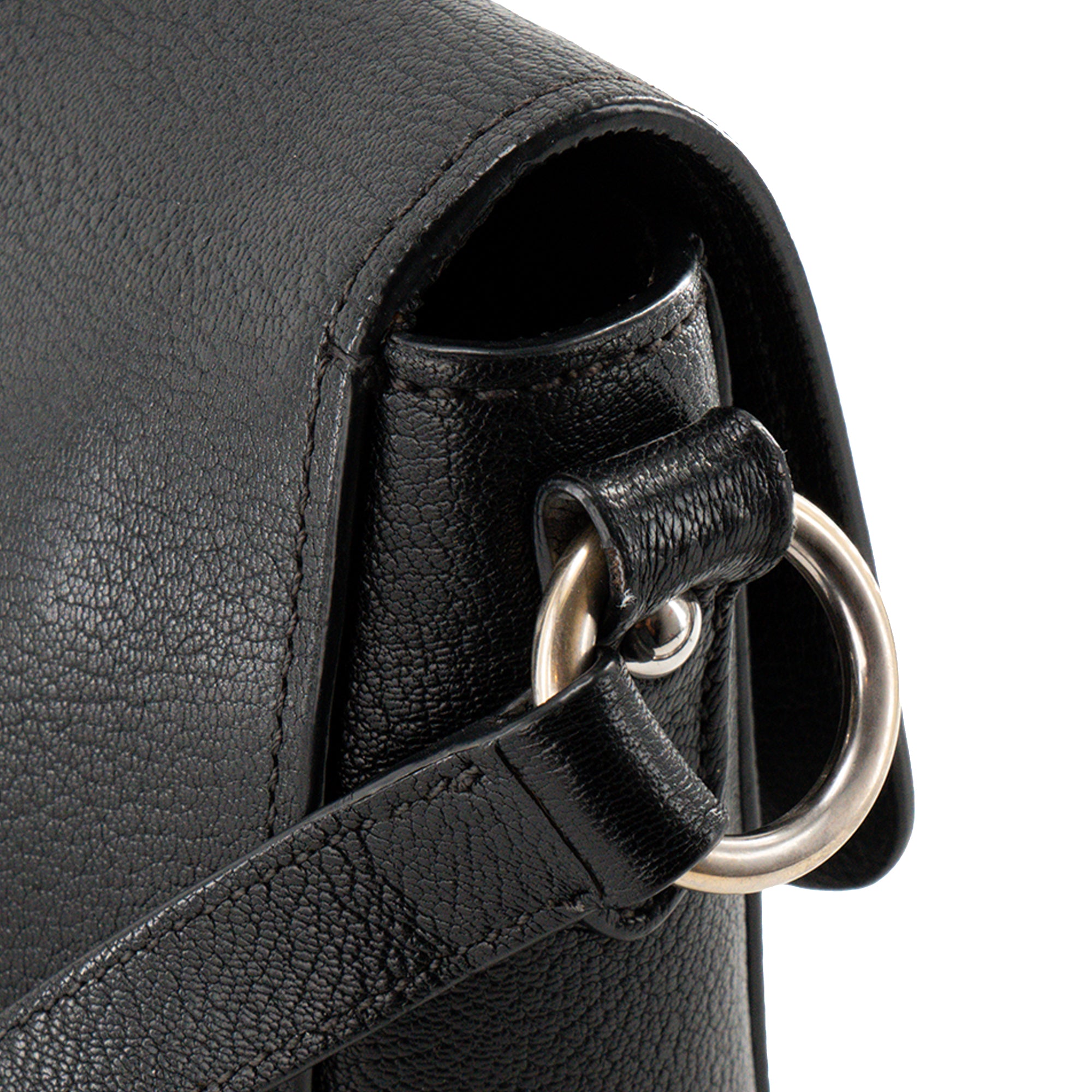 MIUMIU - Sac à bandoulière Madras Miu Miu en cuir grainé noir
