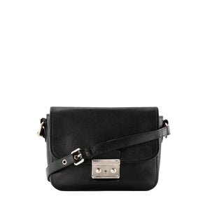 MIUMIU - Sac à bandoulière Madras Miu Miu en cuir grainé noir