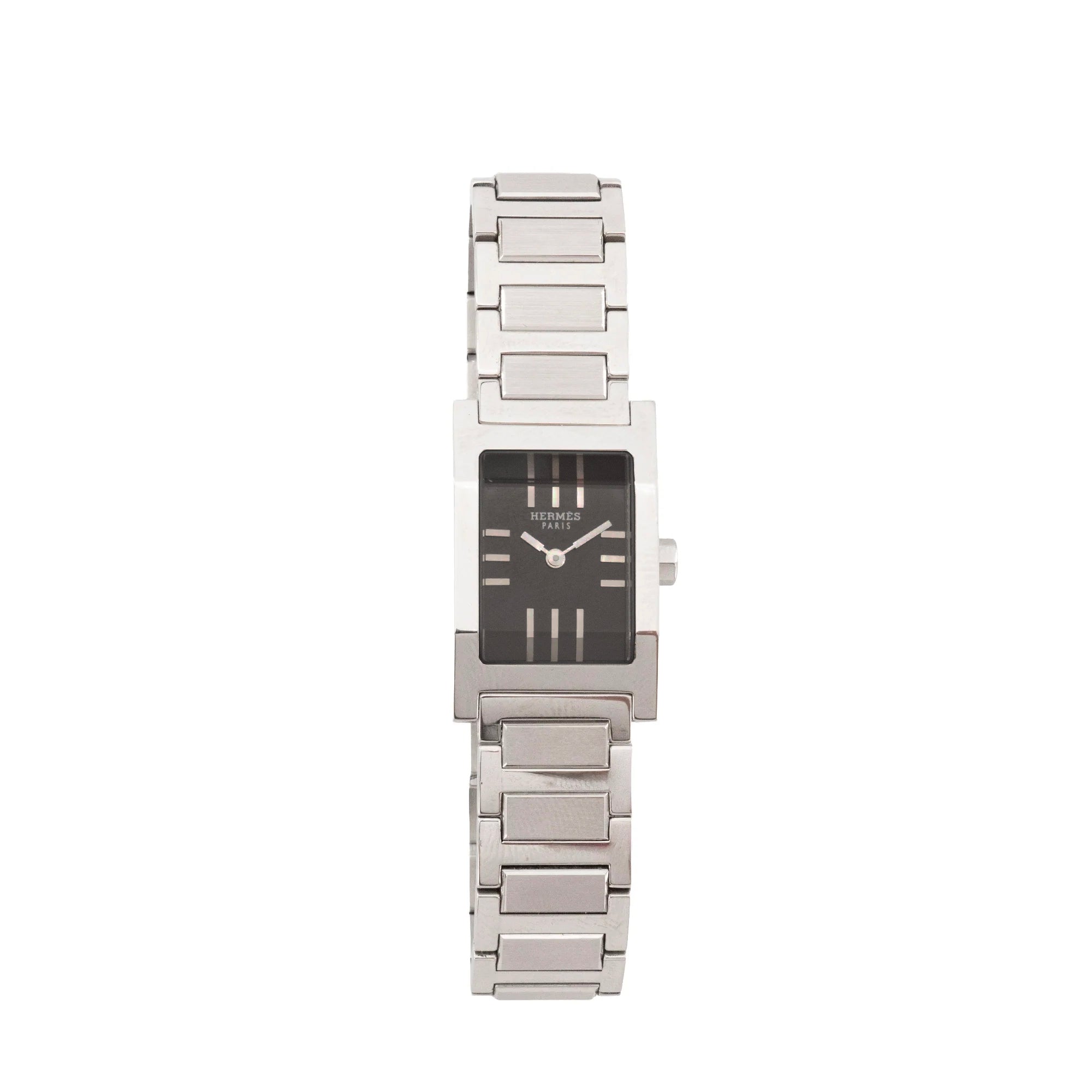 HERMÈS - Steel tandem watch