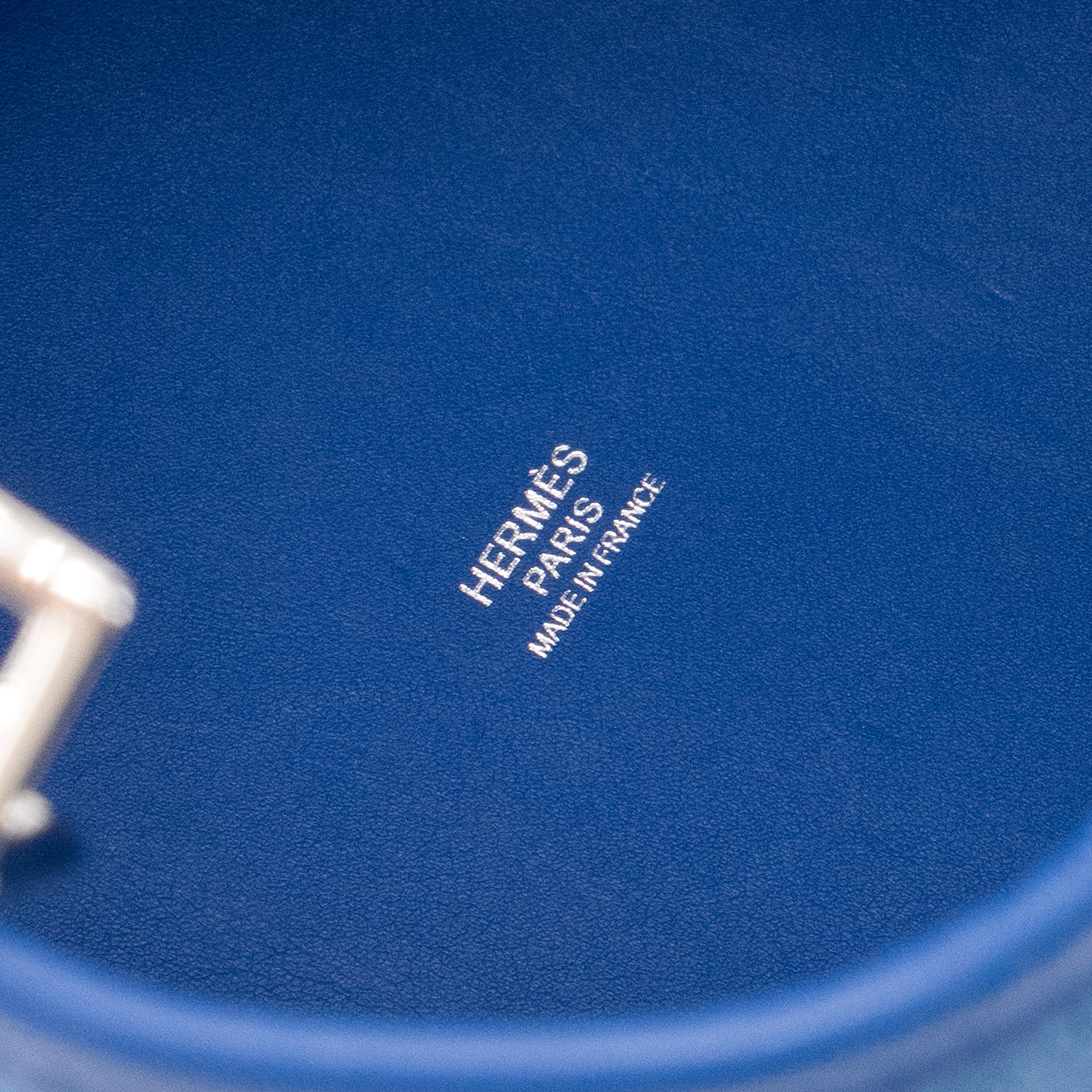 HERMÈS - Sac à main Picotin Cargo 18 Hermès en toile et cuir bleu