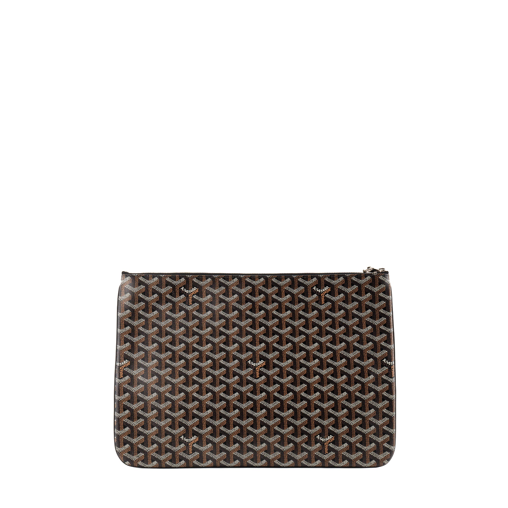 GOYARD - Pochette Sénat MGM Goyard monogrammée en toile enduite goyardine noire