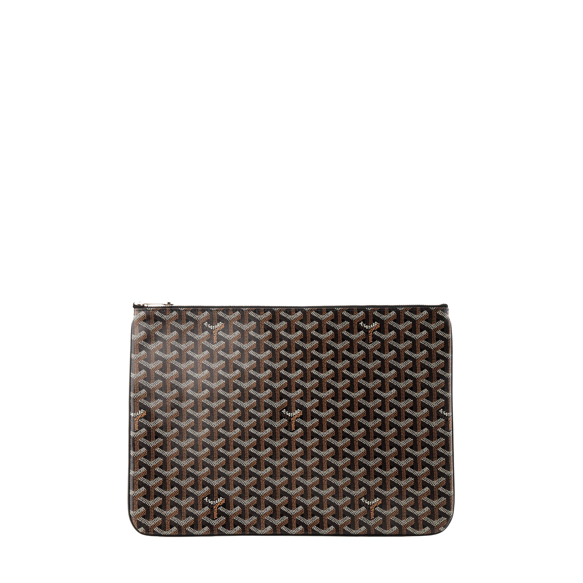 GOYARD - Pochette Sénat MGM Goyard monogrammée en toile enduite goyardine noire