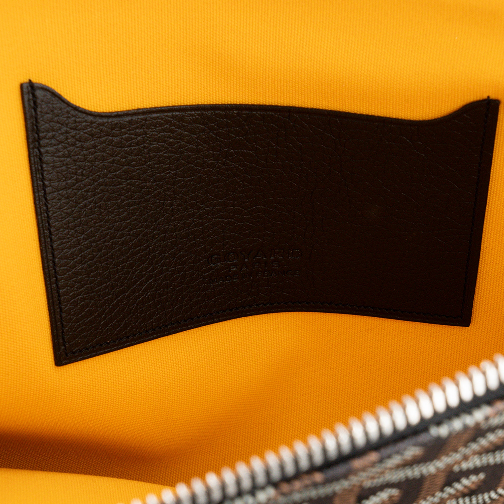 GOYARD - Pochette Sénat MGM Goyard monogrammée en toile enduite goyardine noire