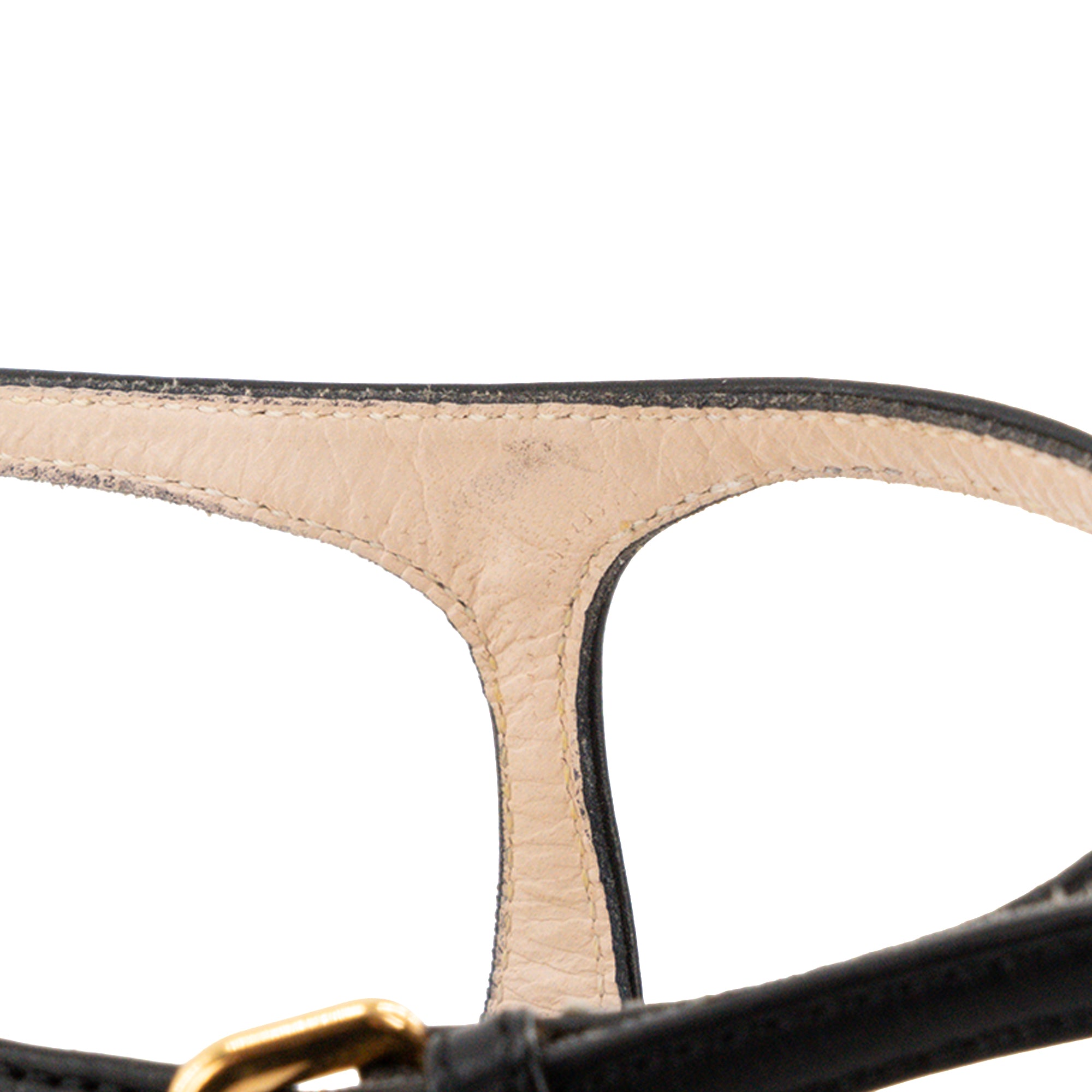 PRADA - Sandales à talons compensées Prada en cuir lisse noir (T37)