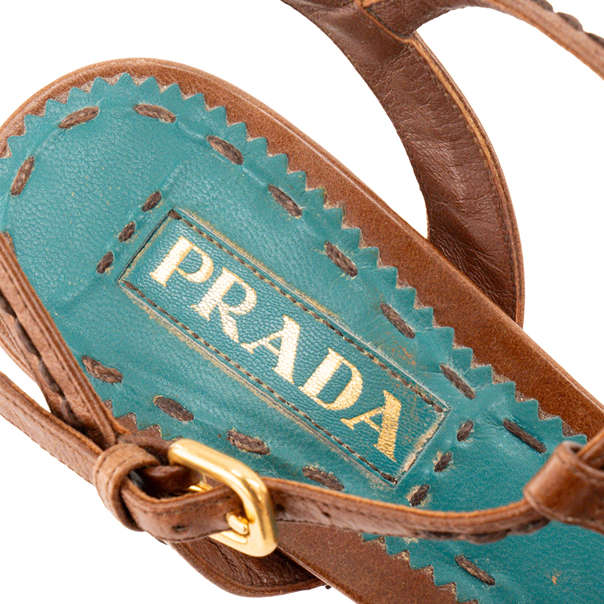 PRADA - Escarpins Prada en cuir lisse marron (T37)