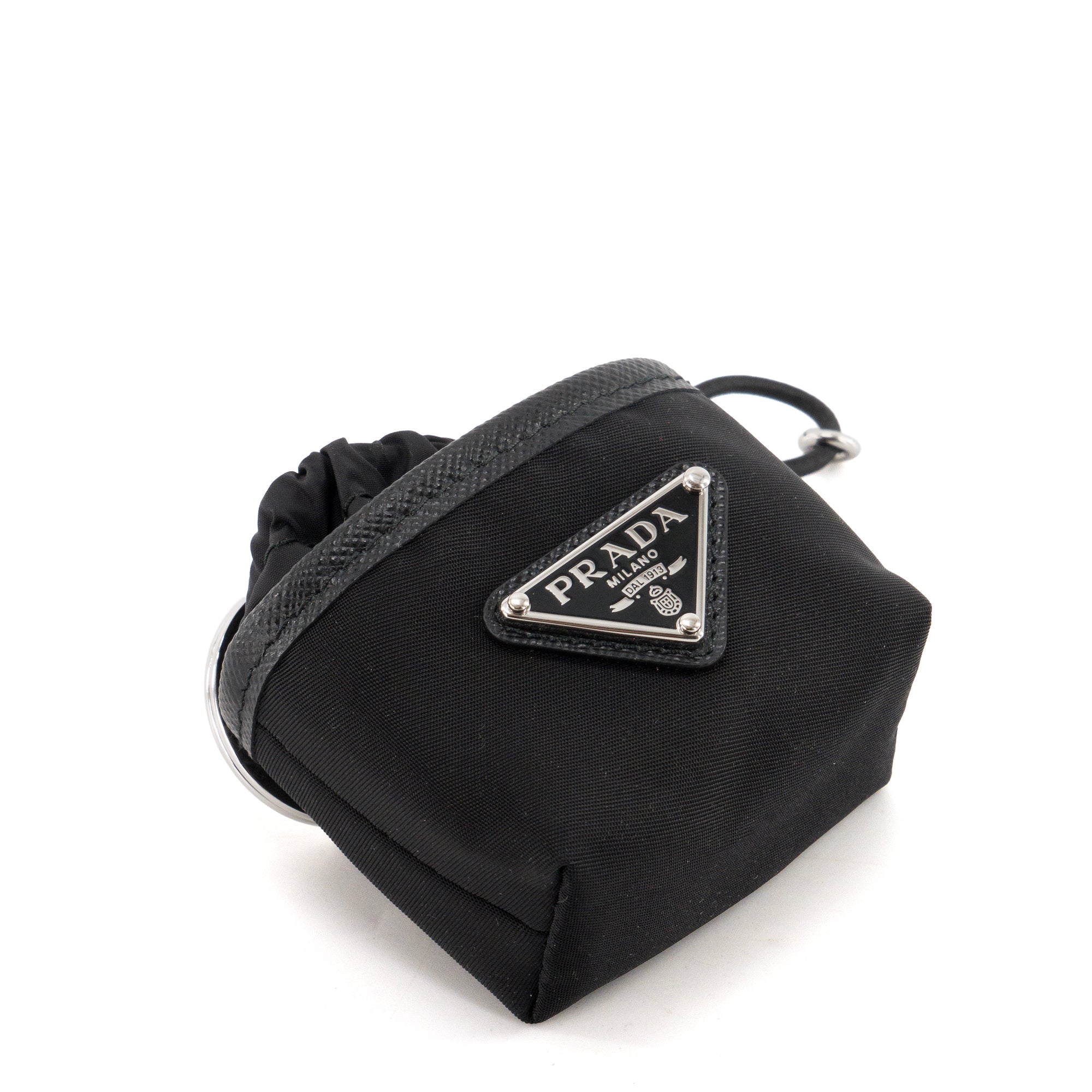 PRADA - Étui d'Airpods Prada en nylon noir