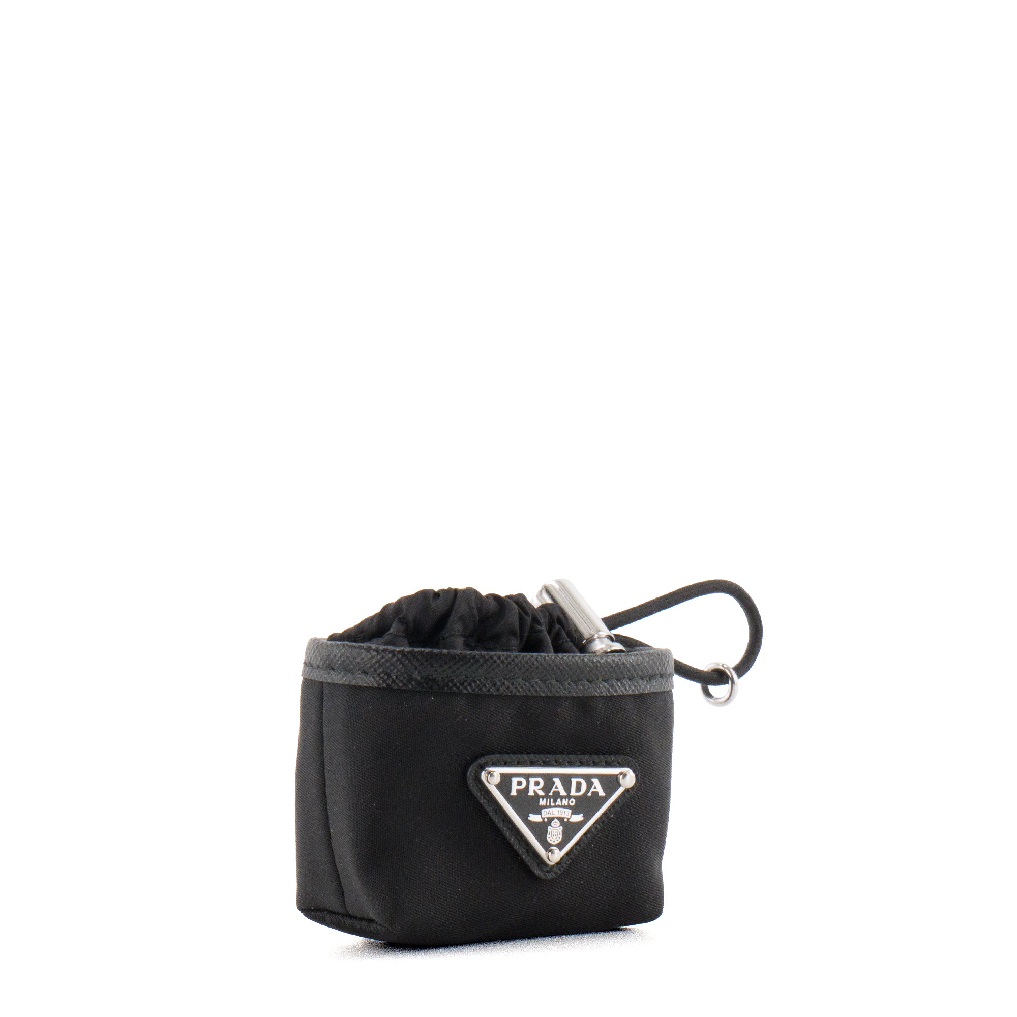 PRADA - Étui d'Airpods Prada en nylon noir