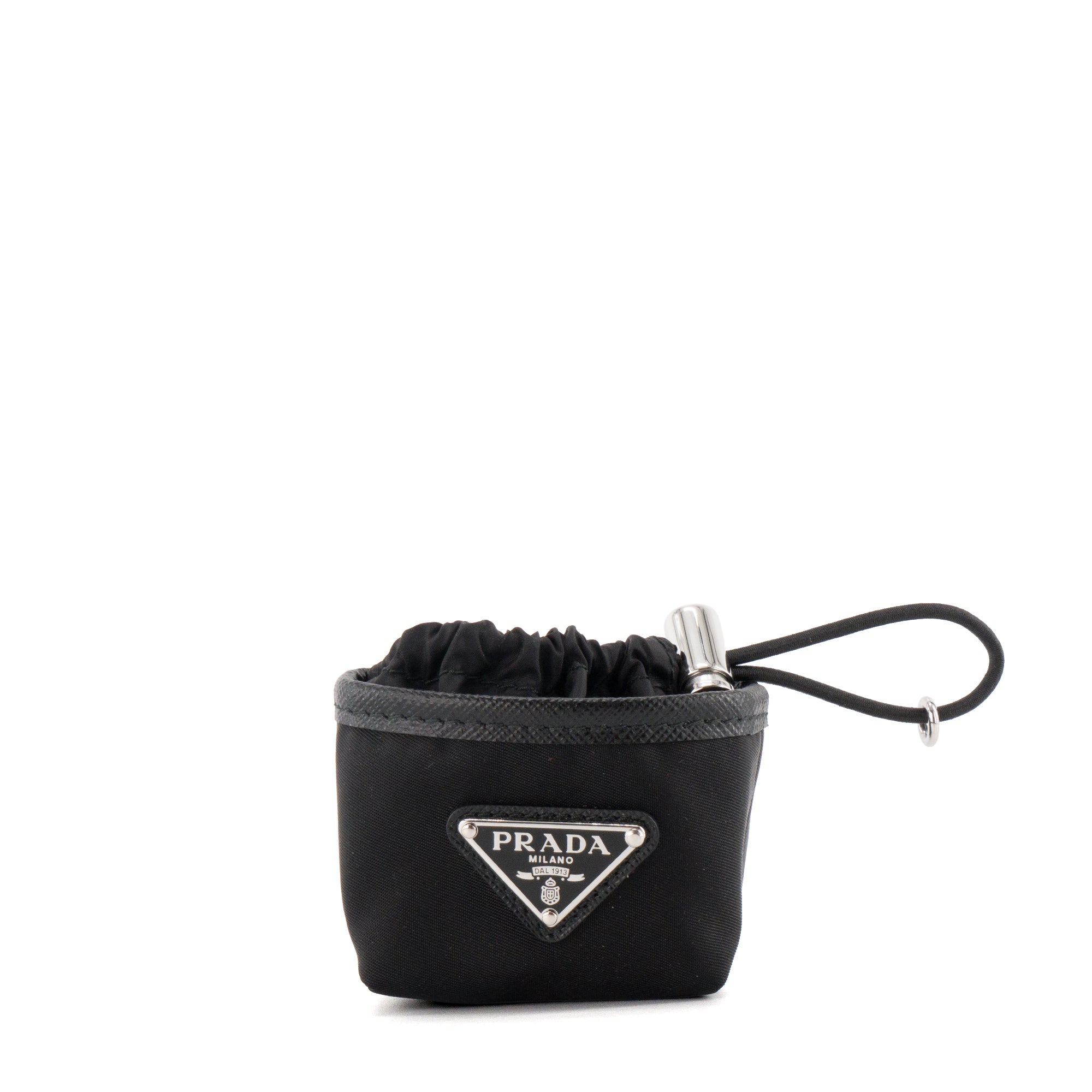 PRADA - Étui d'Airpods Prada en nylon noir