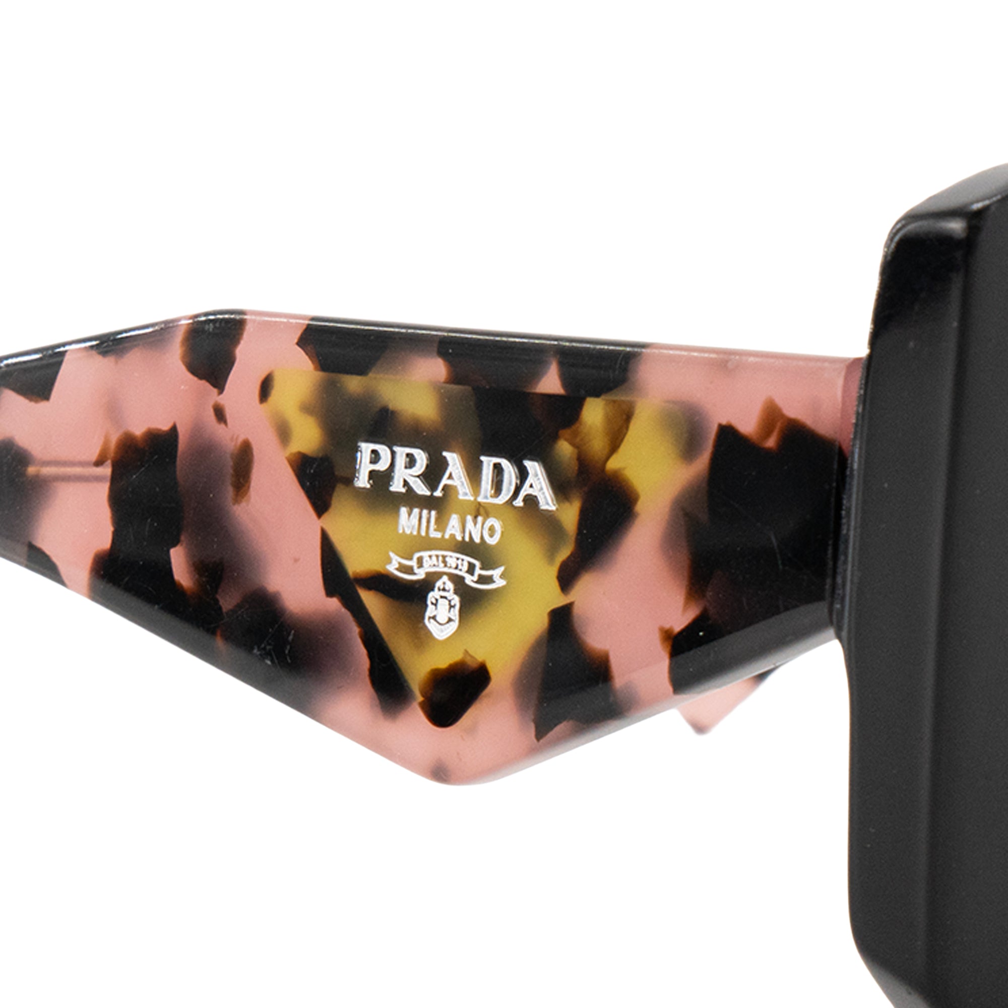 PRADA - Lunettes de soleil Prada écaille de tortue rose et noir