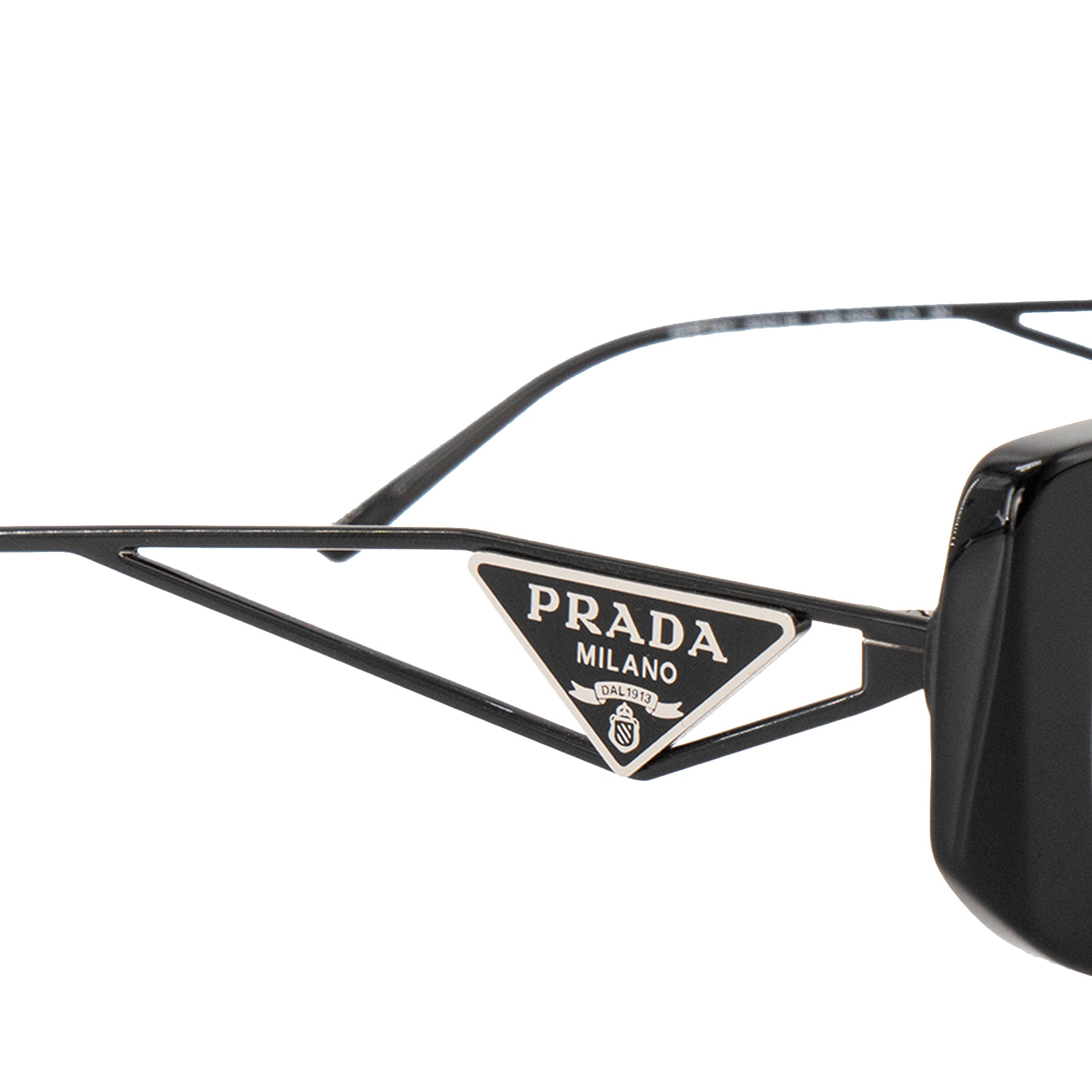 PRADA - Lunettes de soleil Prada en acétate et métal noir