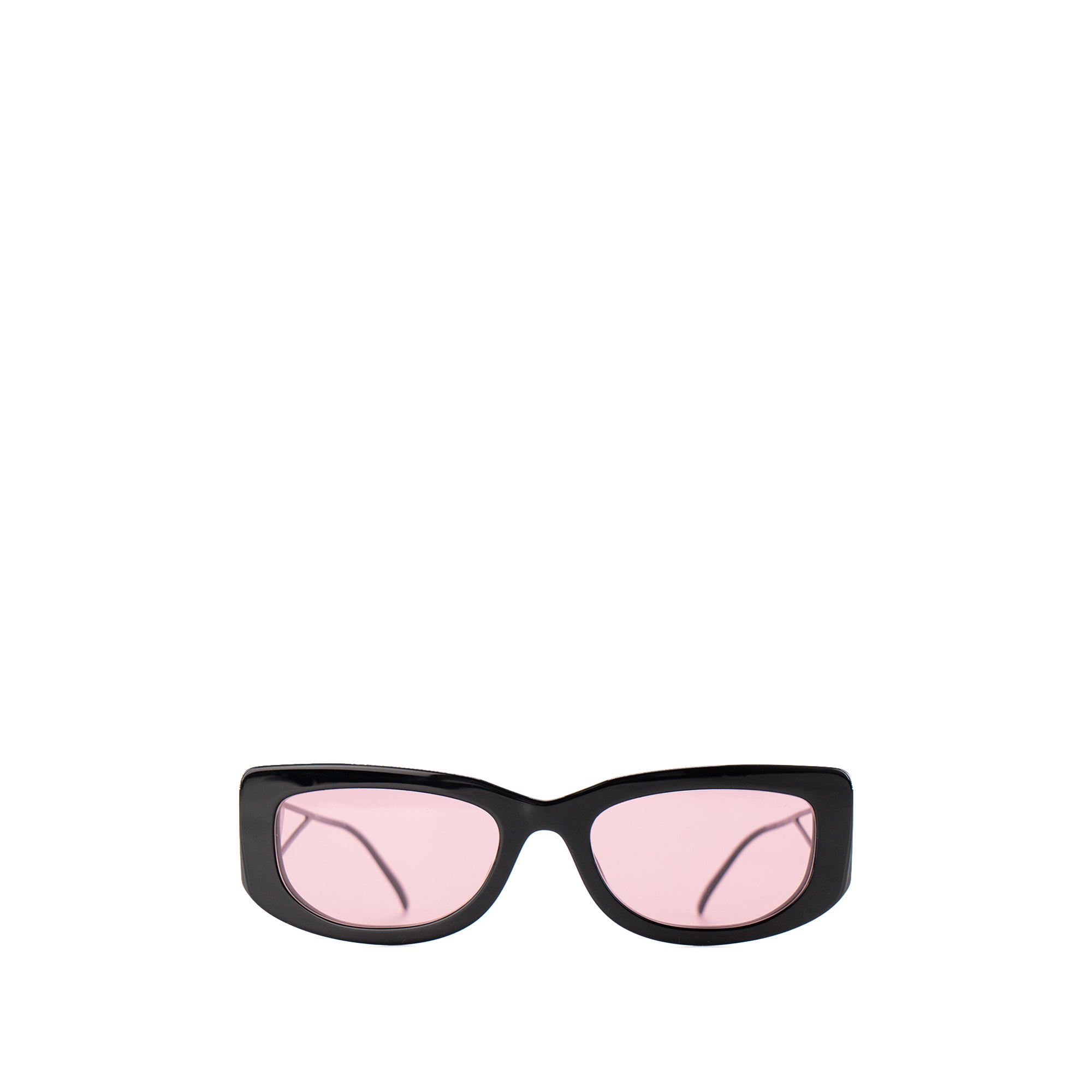 PRADA - Black and Pink Acetate and Metal Prada Logo Sunglasses