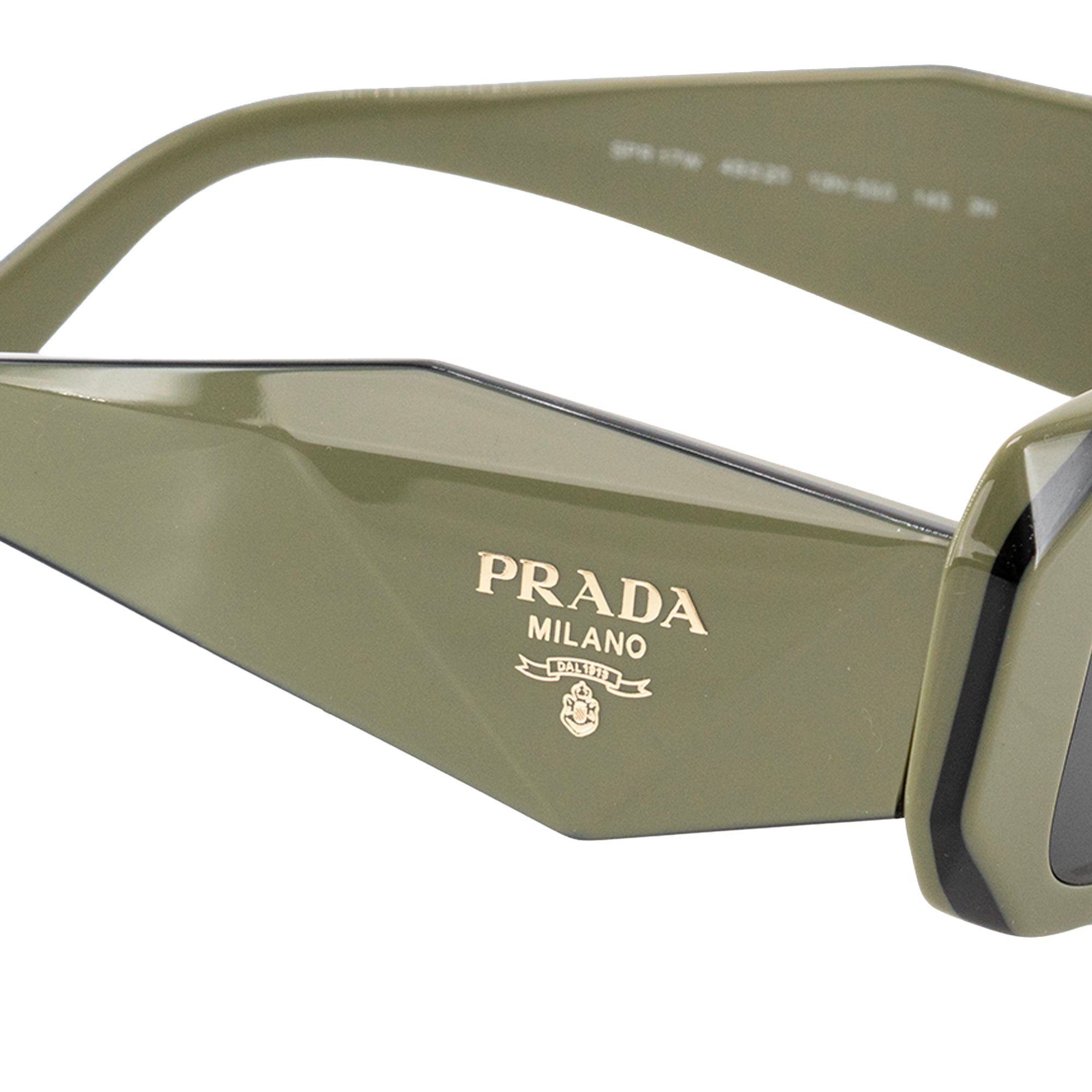 PRADA - Lunettes de soleil Prada en acétate kaki
