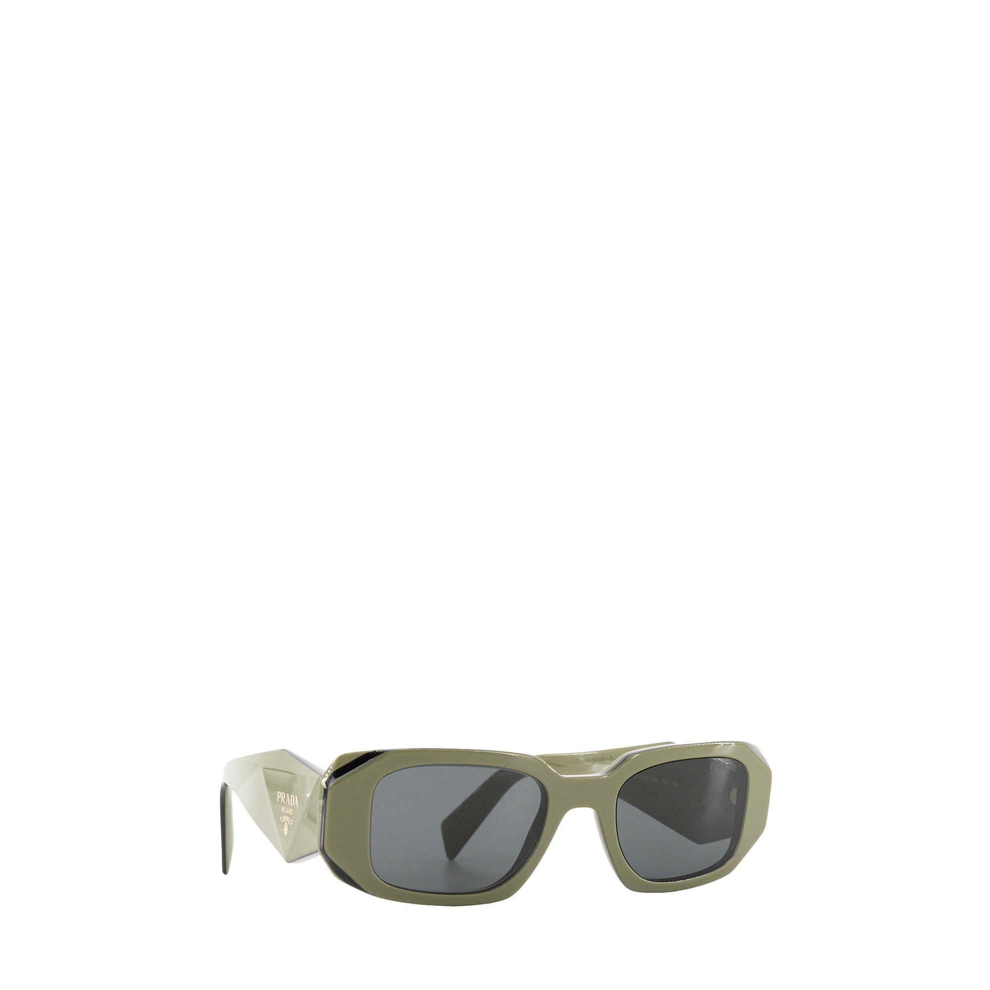 PRADA - Lunettes de soleil Prada en acétate kaki