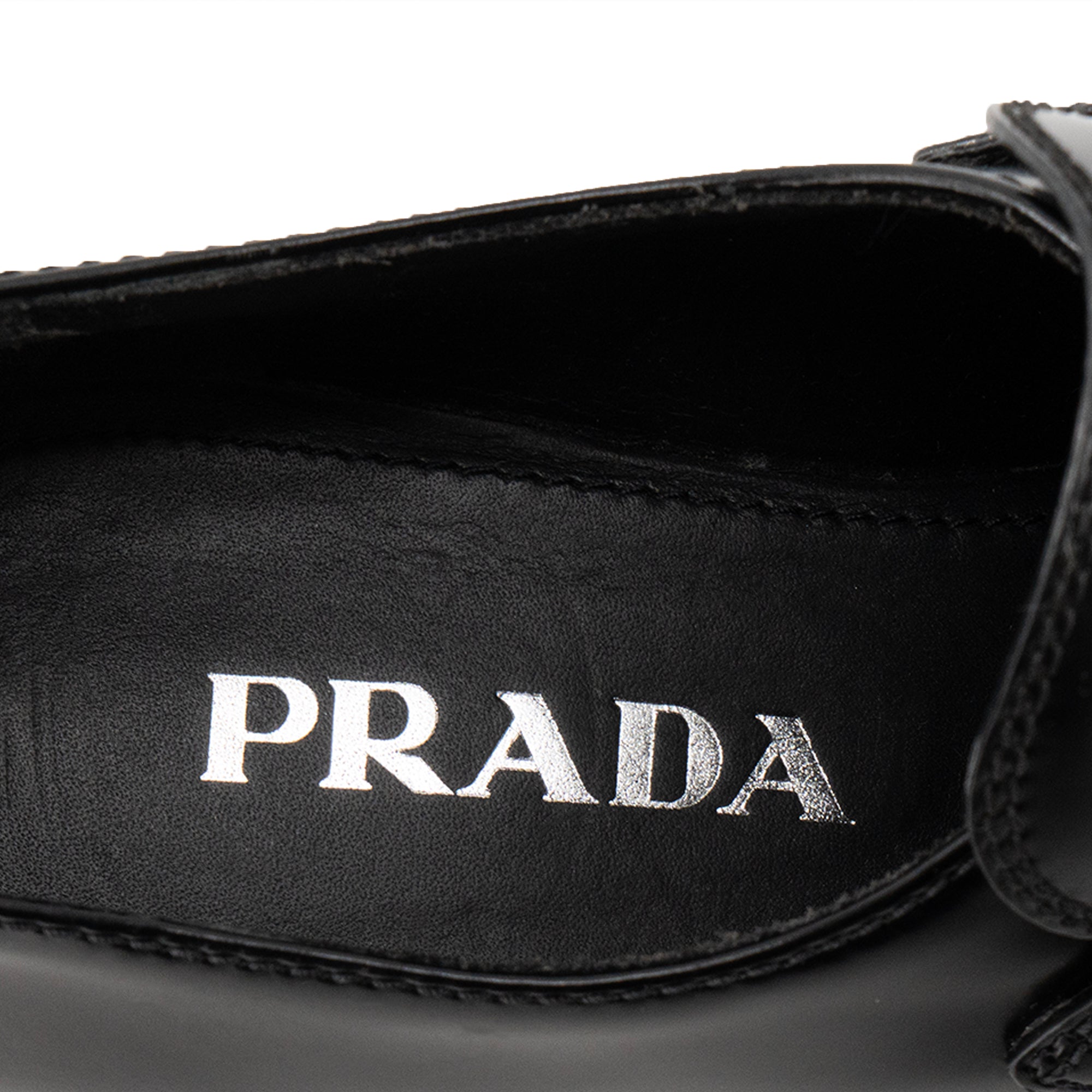 PRADA - Mocassins Chocolate Prada en cuir brossé noir (T35,5)