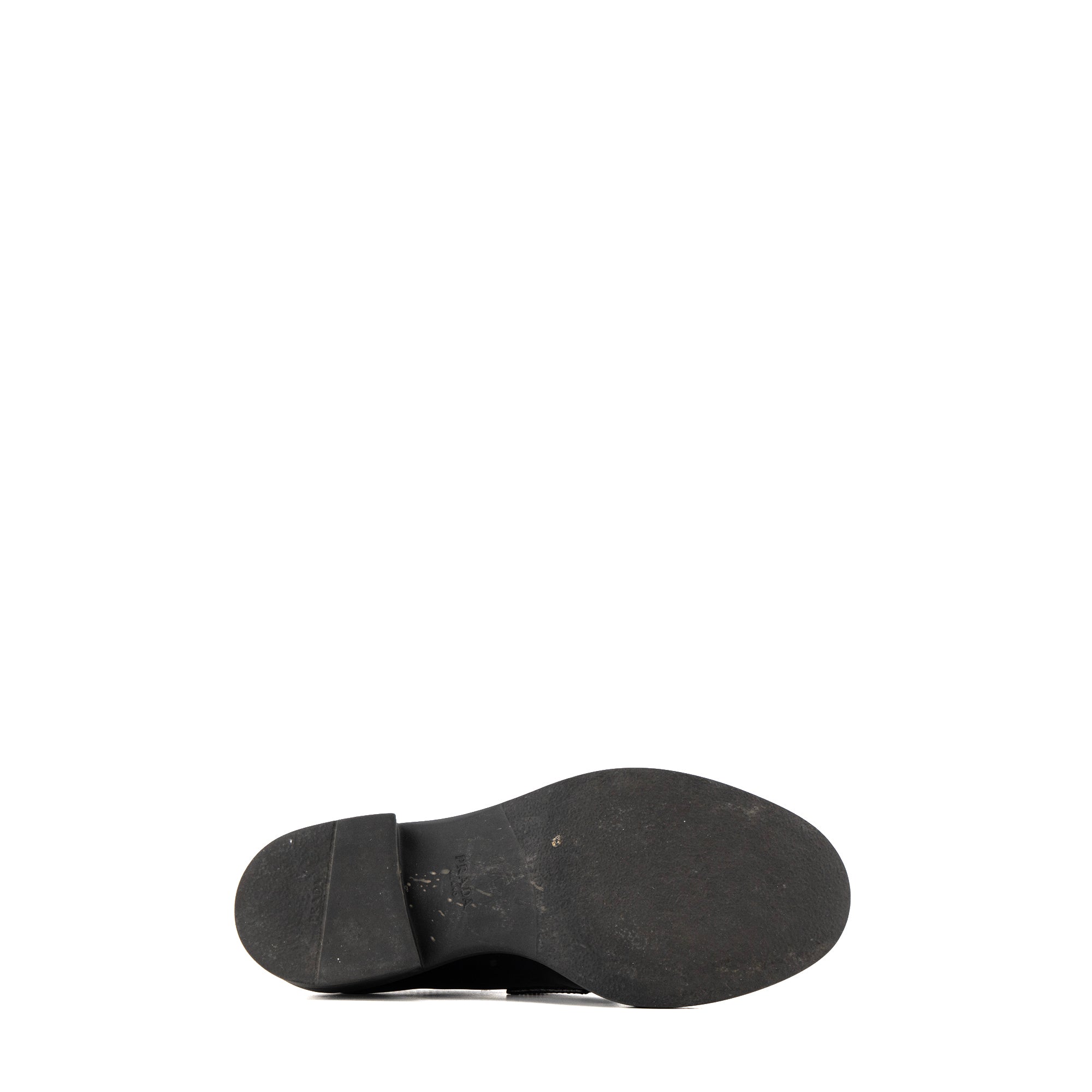 PRADA - Mocassins Chocolate Prada en cuir brossé noir (T35,5)
