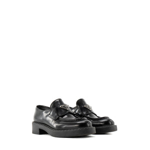 PRADA - Mocassins Chocolate Prada en cuir brossé noir (T35,5)