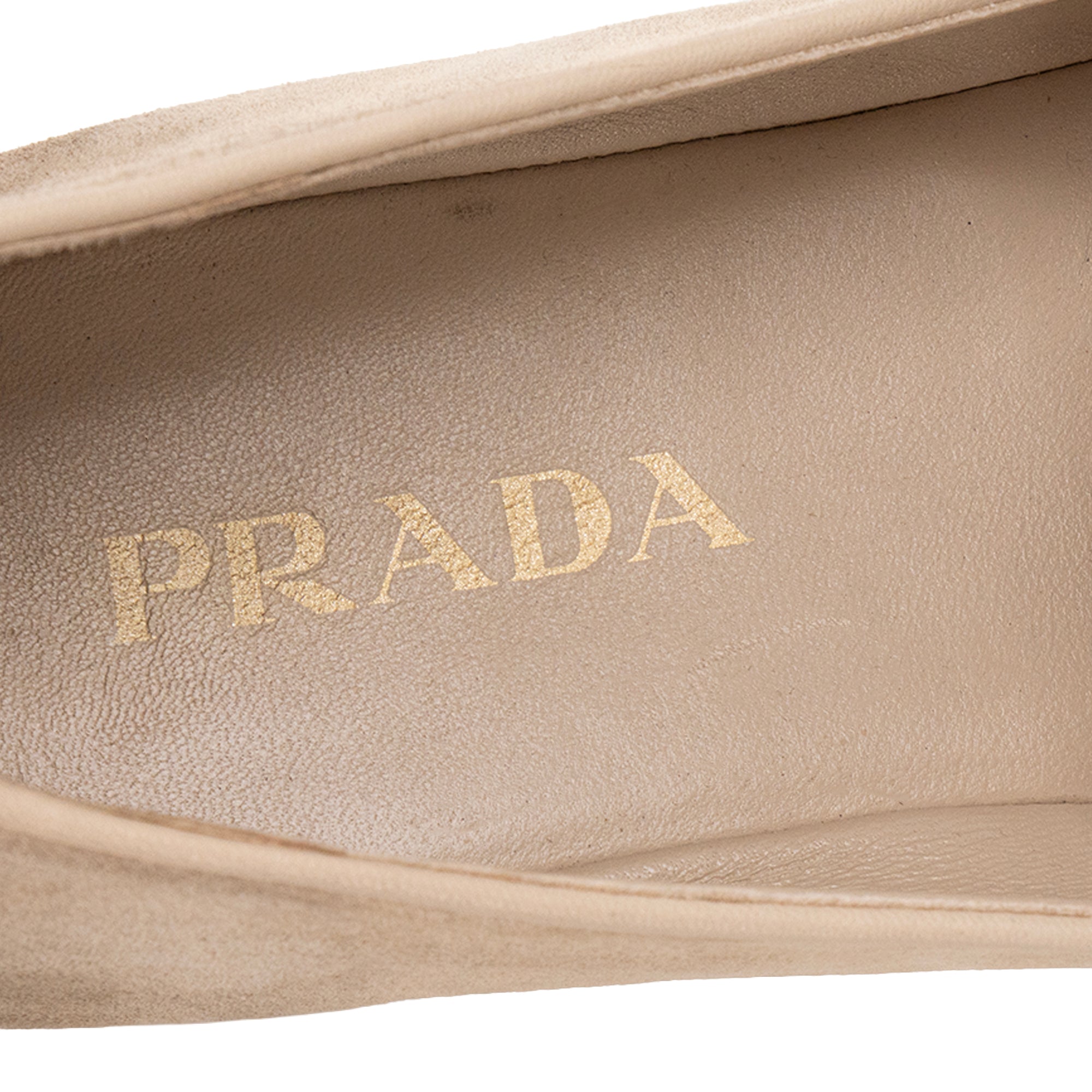 PRADA - Mocassins Prada en daim beige (T39,5)