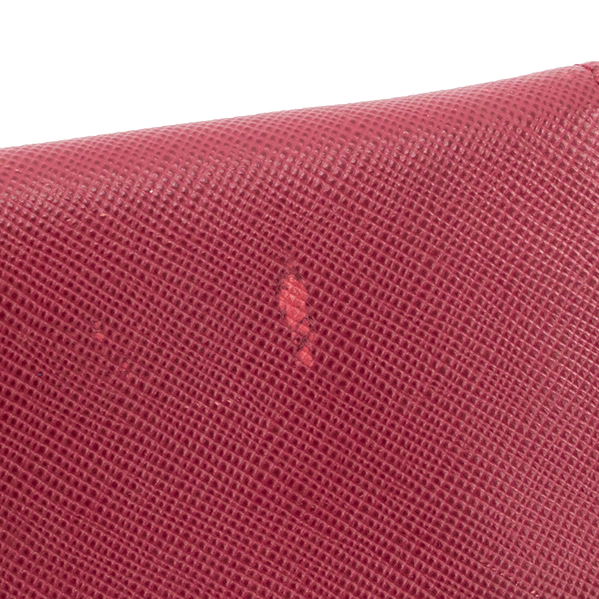 PRADA - Pochette clés Prada en cuir grainé rose