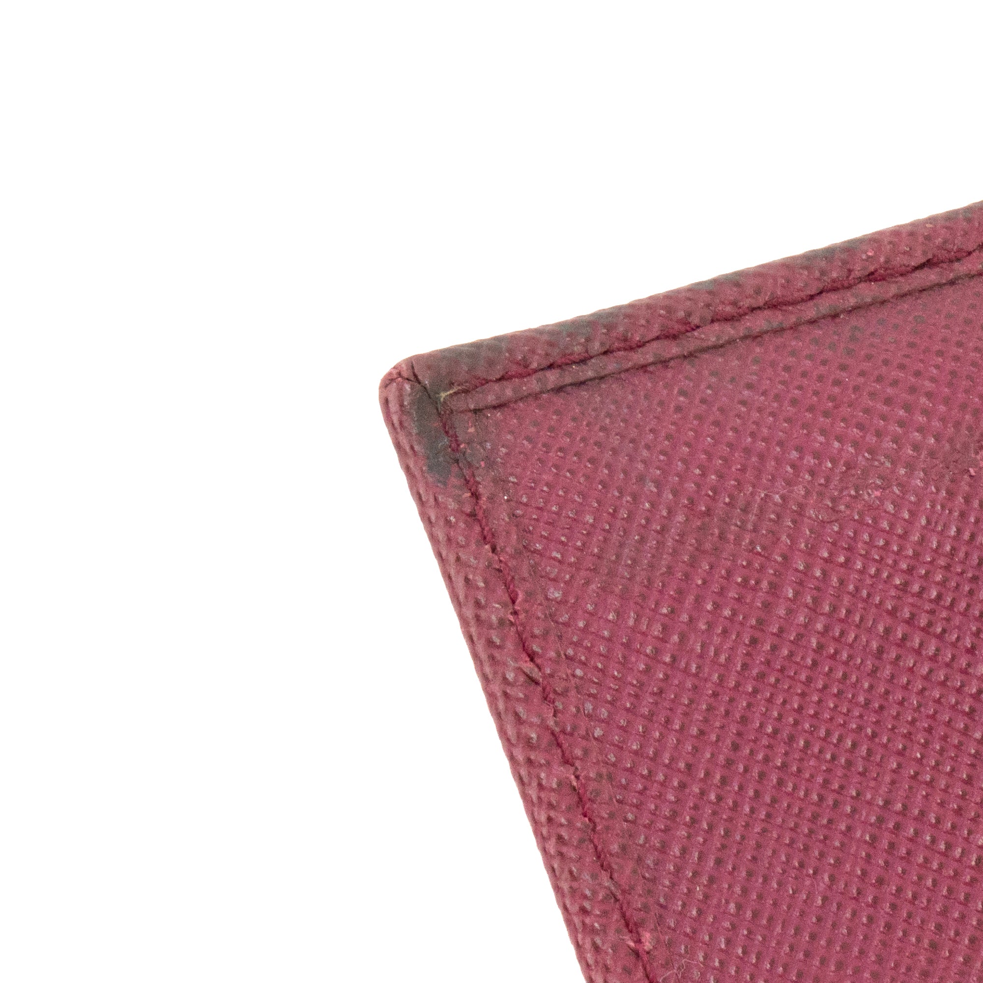 PRADA - Pochette clés Prada en cuir saffiano violet