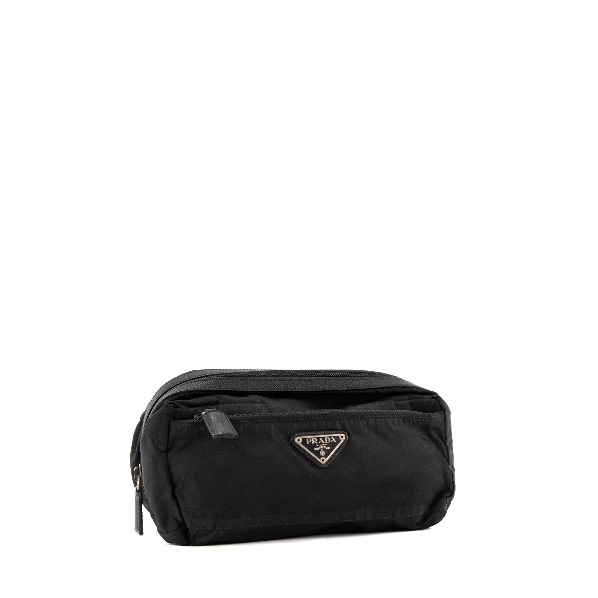 PRADA - Pochette en Re-Nylon Prada et noir saffiano