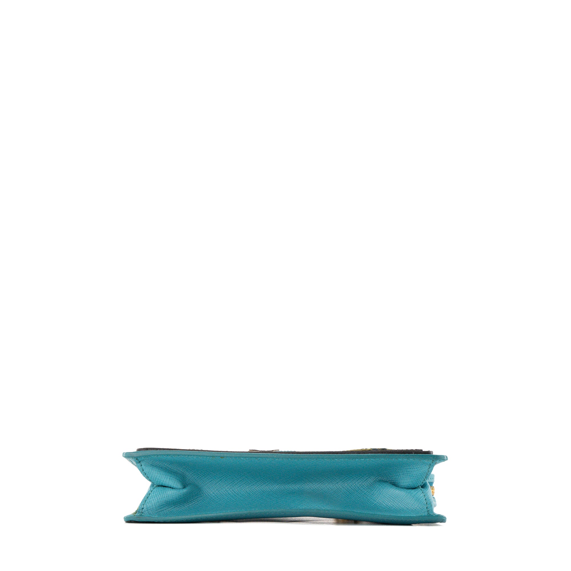 PRADA - Prada Mini Pouch in Blue Grained Leather