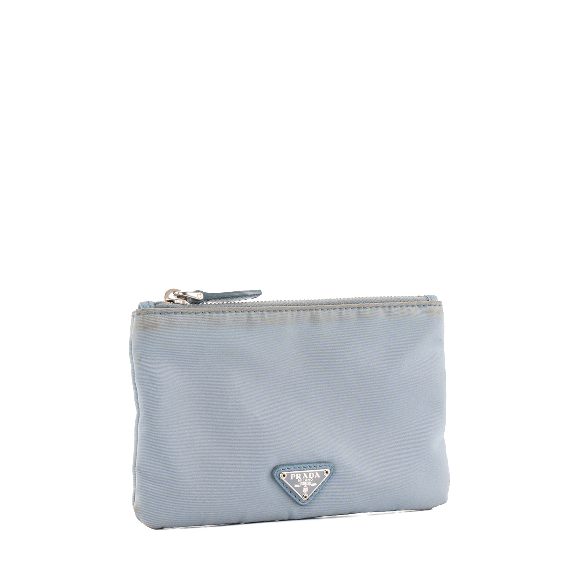 PRADA - Pochette Prada en nylon bleu