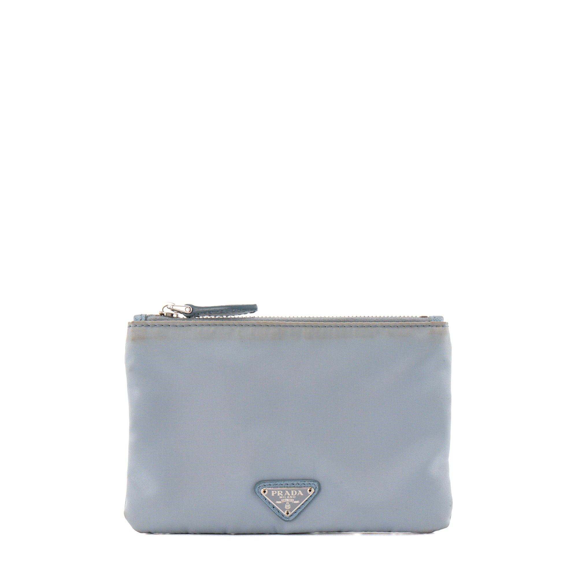 PRADA - Pochette Prada en nylon bleu