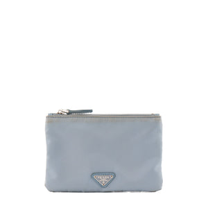 PRADA - Pochette Prada en nylon bleu