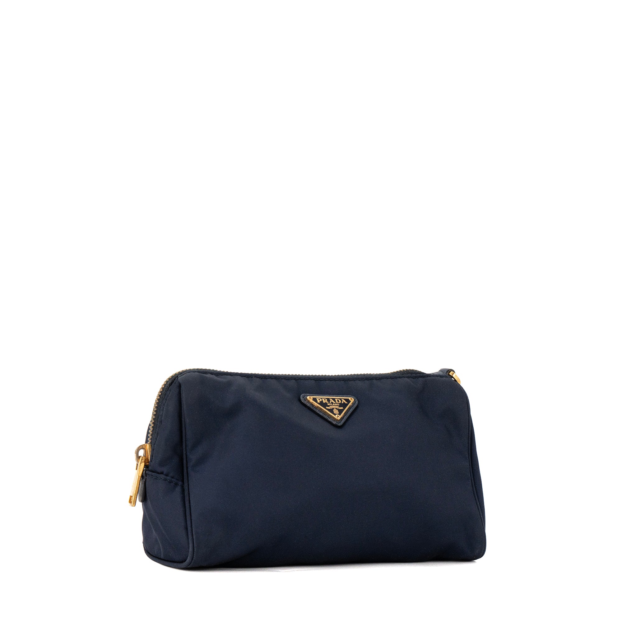 PRADA - Pochette Prada en nylon bleu marine