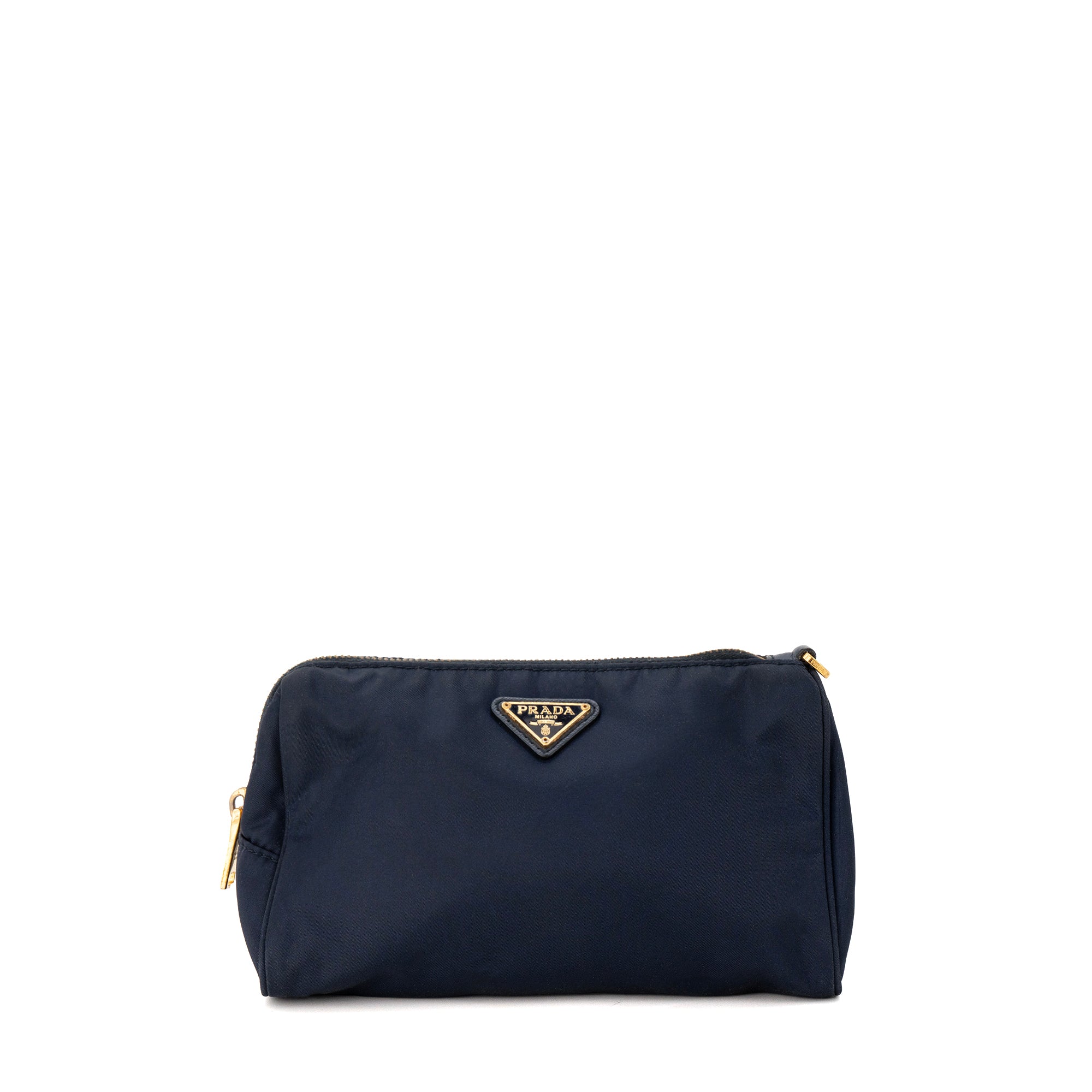PRADA - Pochette Prada en nylon bleu marine