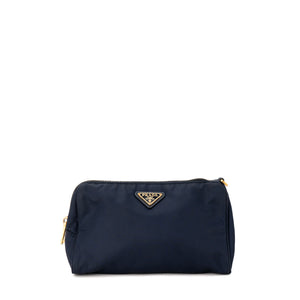 PRADA - Pochette Prada en nylon bleu marine