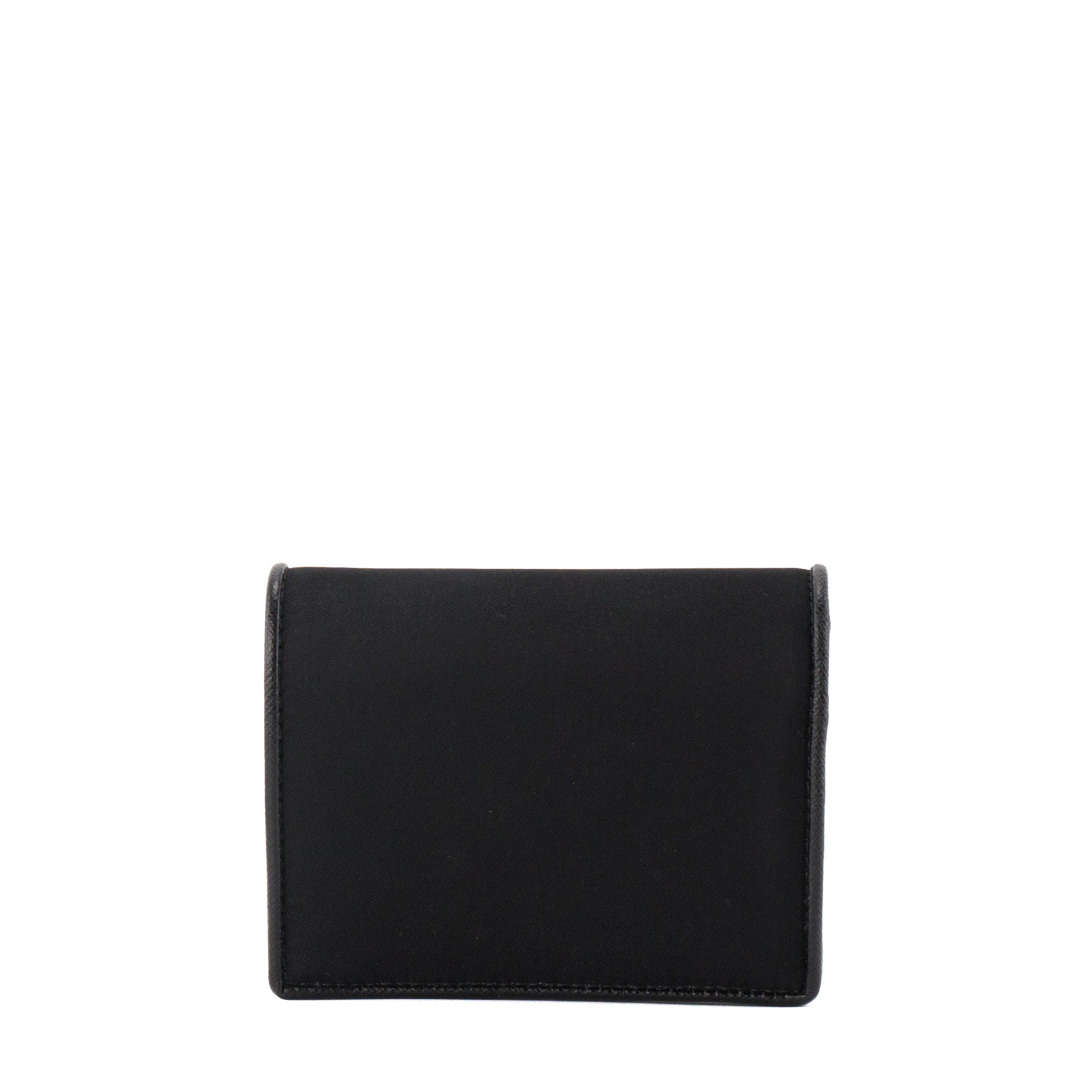 PRADA - Portefeuille Tessuto Prada en re-nylon et cuir grainé noir