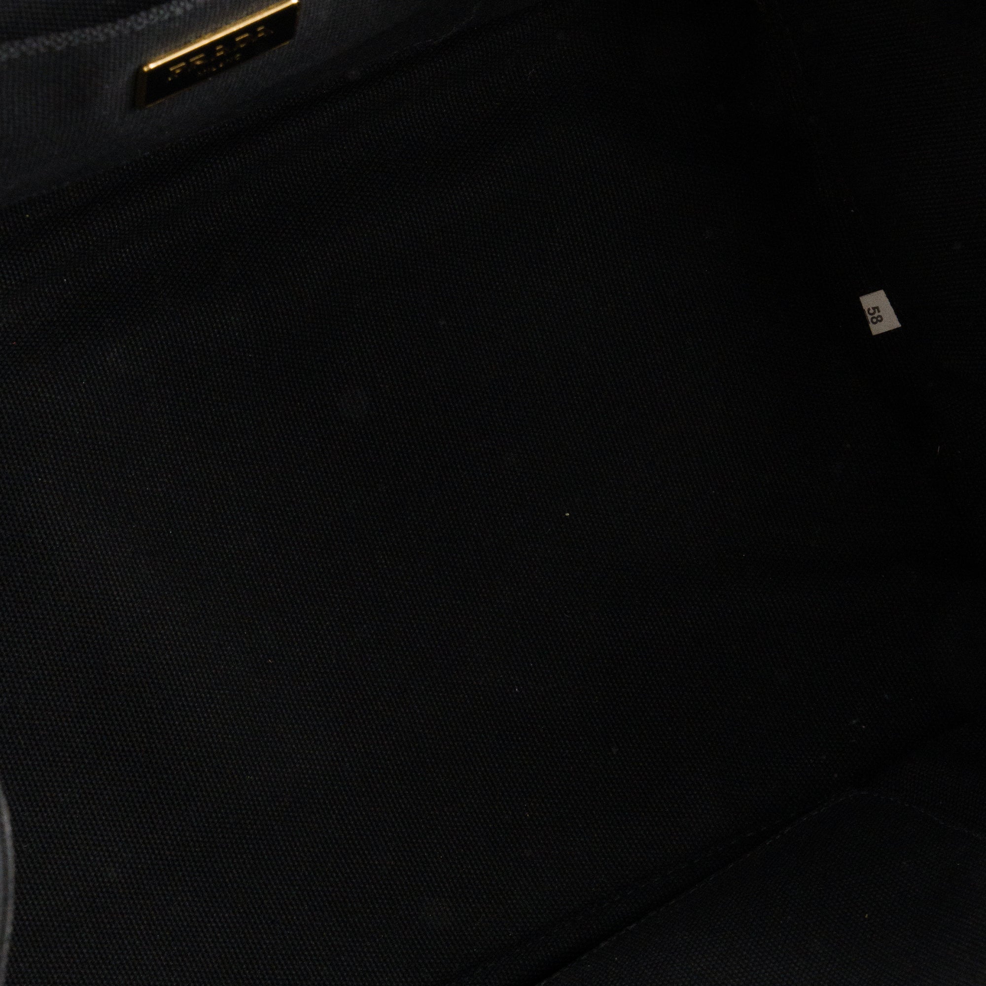 PRADA - Sac à bandoulière Canapa GM Prada en denim noir et strass gris
