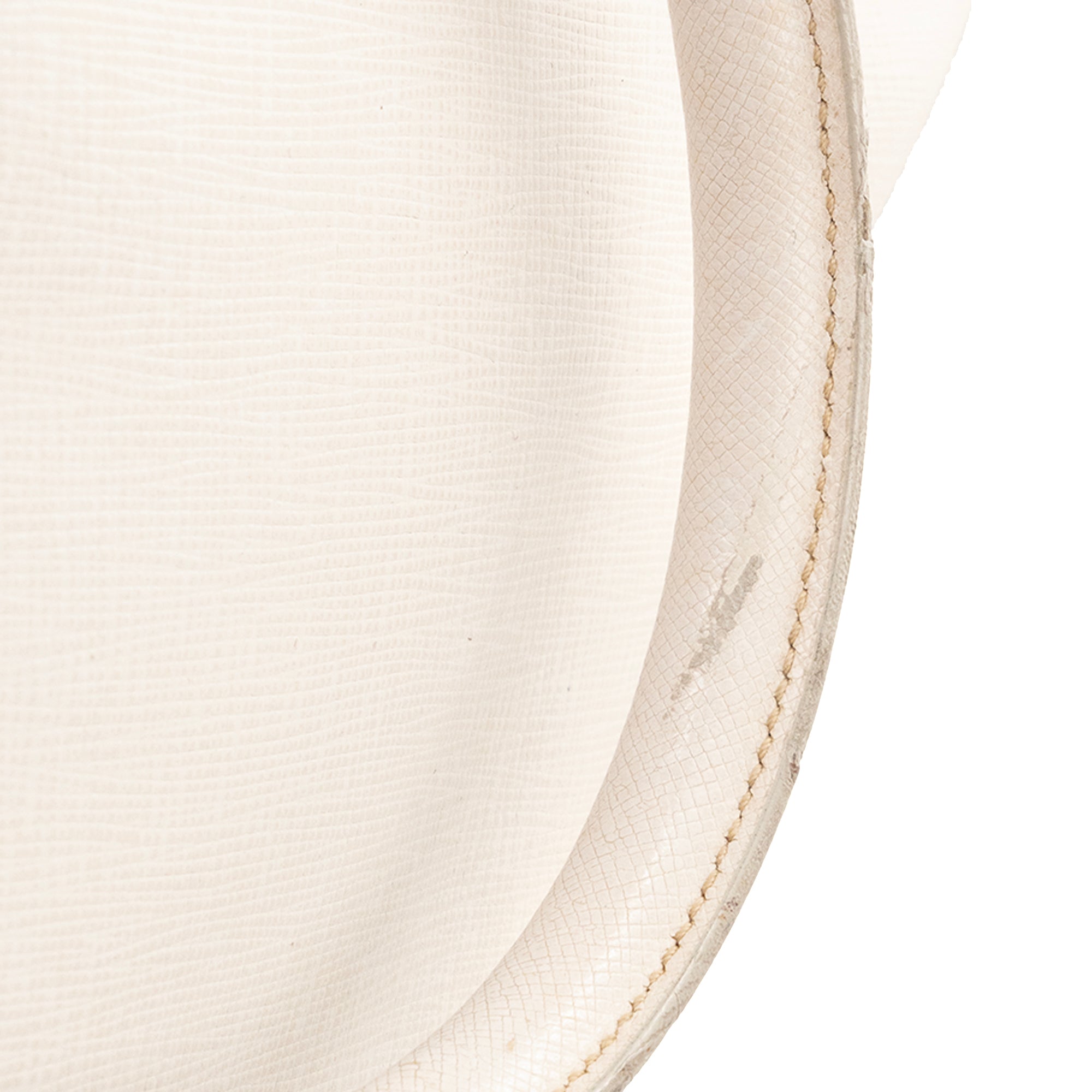 PRADA - Sac à bandoulière Galleria Prada en cuir grainé blanc